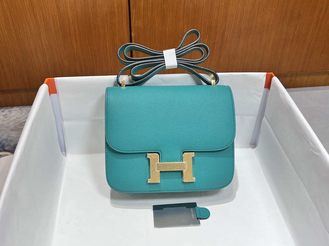 Hermès [23 new styles] Hermes/Hermes hand-stitched constance Kangkang 19 new models with mirror, epsom cowhide and lambskin lining, classic cute