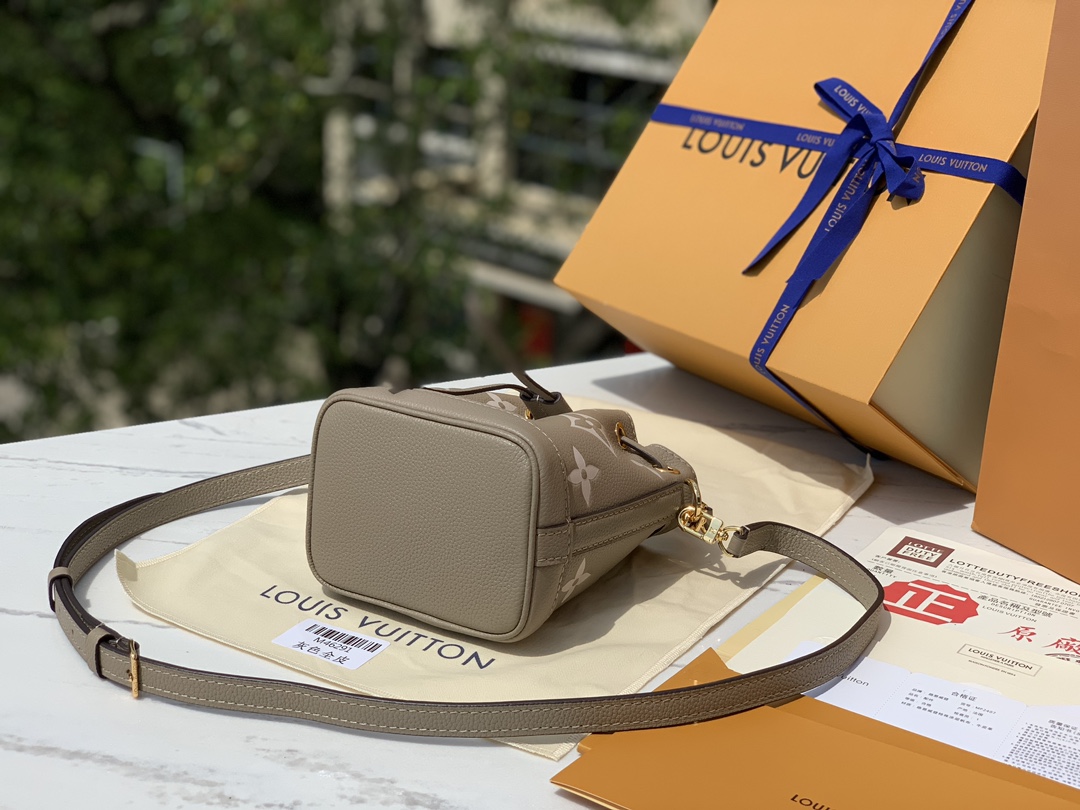 🌼 m46291尺寸13×16×10cmLv Nano Noe全皮水桶包，更加迷你可爱，搭配经典原厂压花