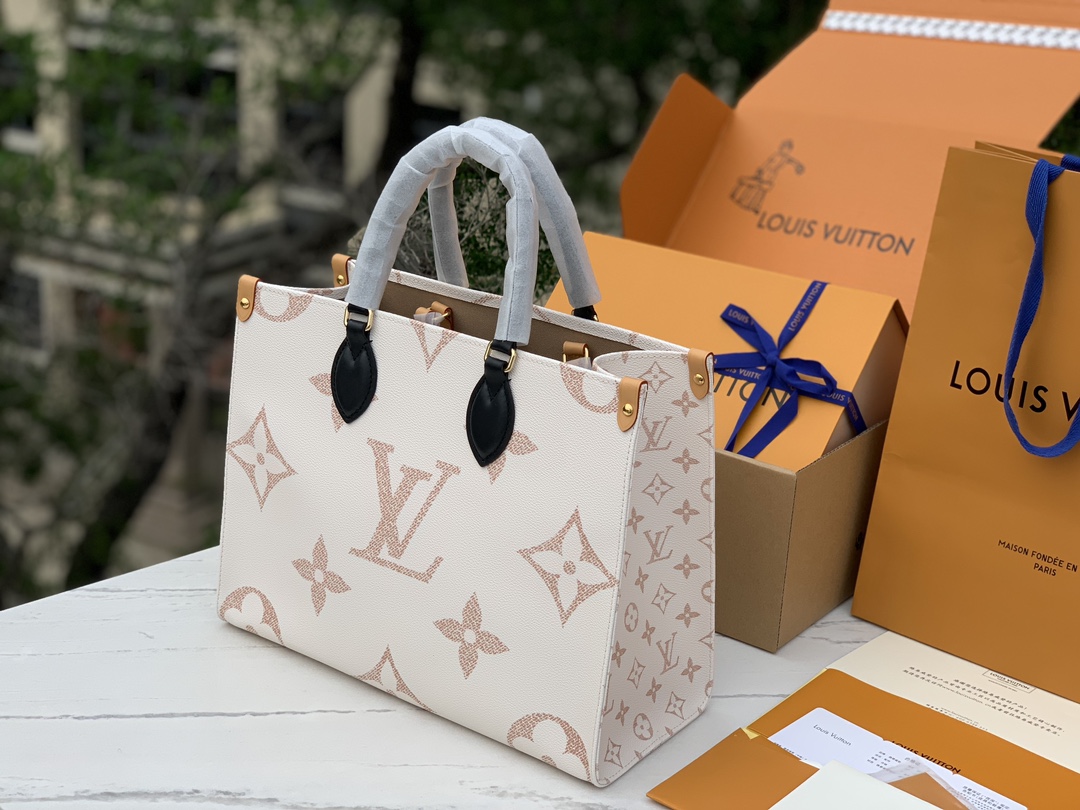🌼 m46912尺寸：35 ×27 ×14cm24年LV新款沙丘系列 Onthego 中号托特包，采用原
