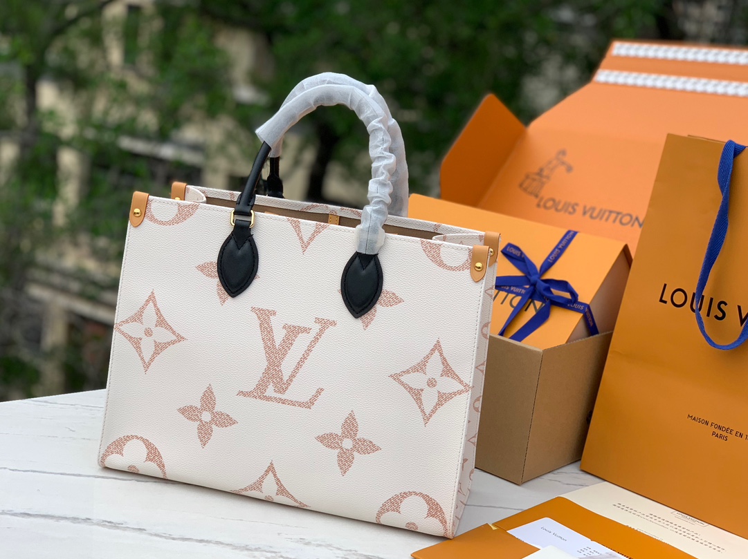 🌼 m46912尺寸：35 ×27 ×14cm24年LV新款沙丘系列 Onthego 中号托特包，采用原