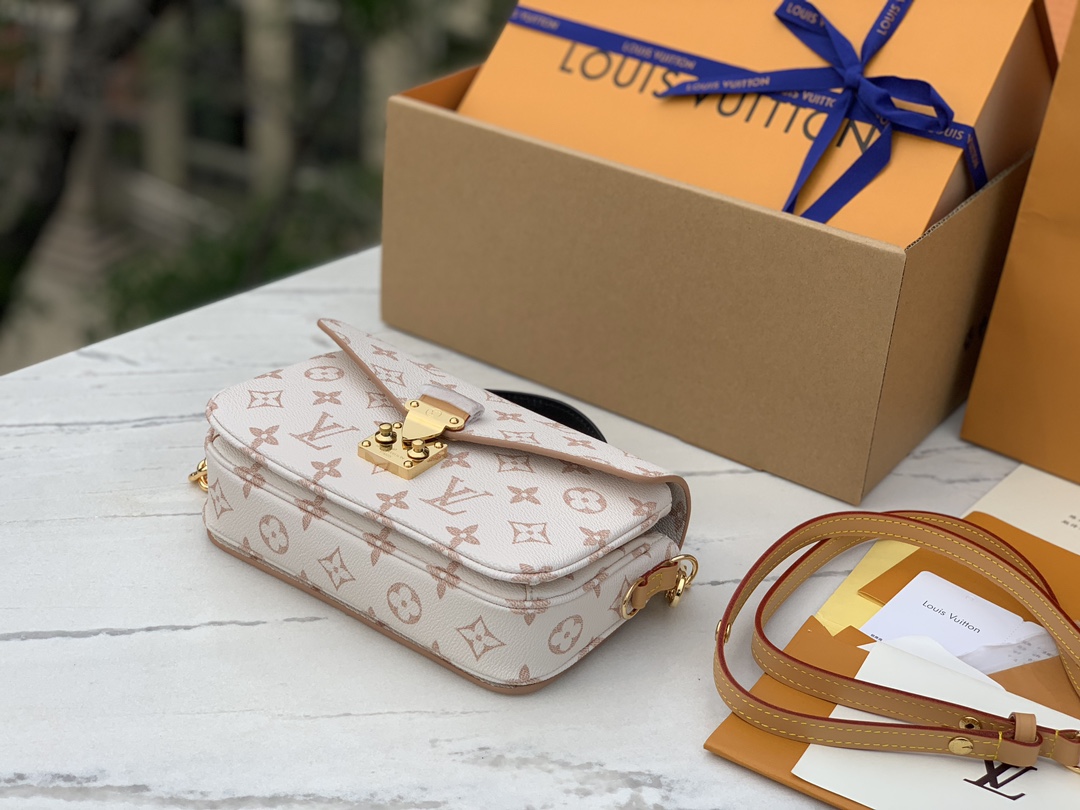 🌼 m46914尺寸21.5x6x13.5cm海外渠道订单！LV 24年限定沙丘系列白花邮差包，火爆🔥来