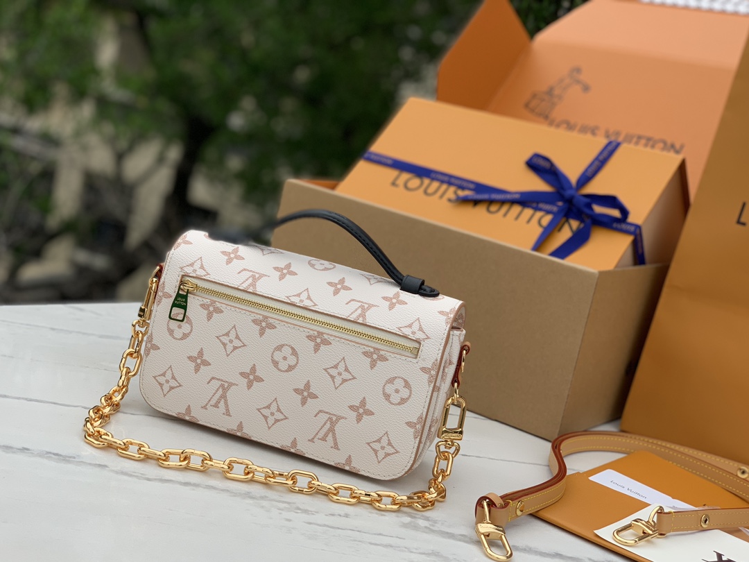🌼 m46914尺寸21.5x6x13.5cm海外渠道订单！LV 24年限定沙丘系列白花邮差包，火爆🔥来