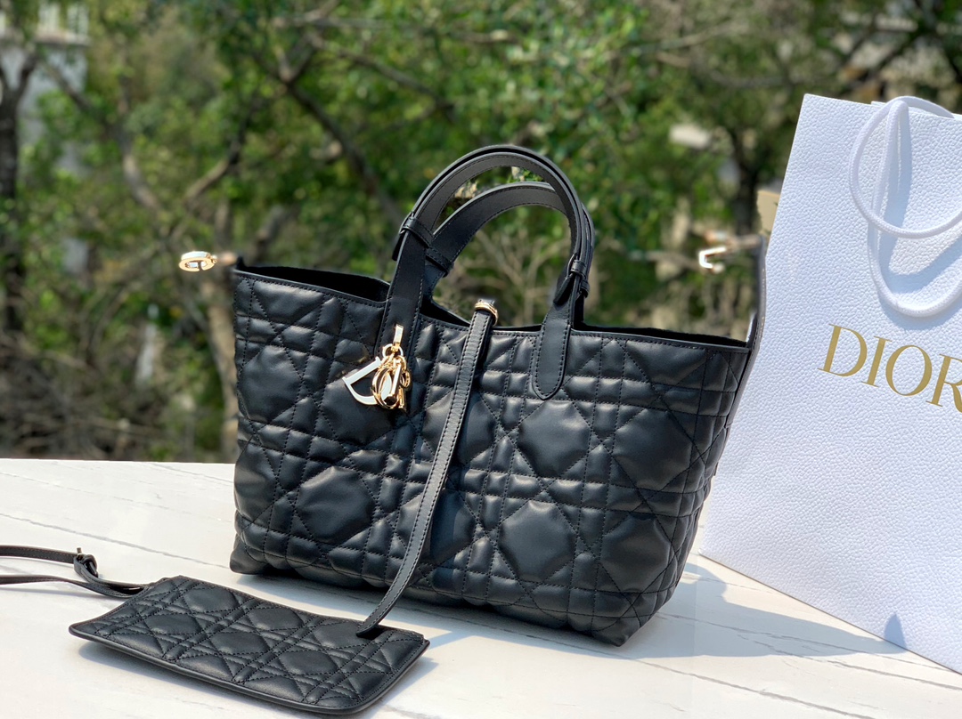 Versión superior mejorada Tamaño: 28,5 × 21,5 × 19 cm ¡Orden del canal de Hong Kong! El bolso shopping DIOR Toujours ne…