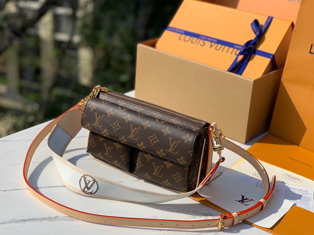 🌼 m46999尺寸:25×15×8cm香港渠道订单！LV骆驼包再掀起风潮，都说时尚是个轮回随着Vint
