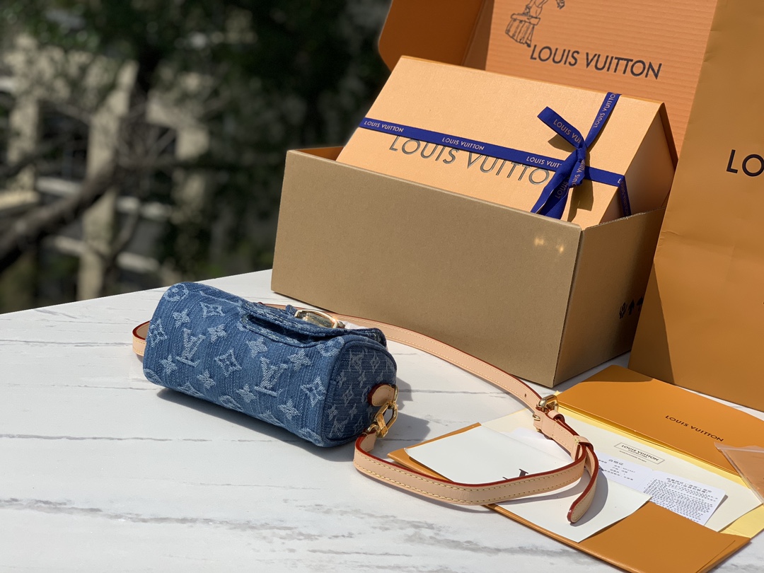 🌼 m82950尺寸：16 x 10 x7.5cm香港渠道订单！Lv24新款小牛仔Nano Speedy