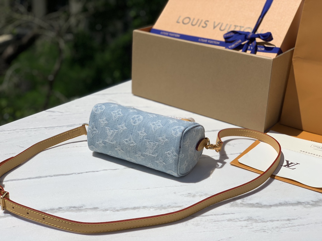 🌼 m11212尺寸：16×10×7.5cm香港渠道订单！24年限量版Nano Speedy牛仔枕头包，