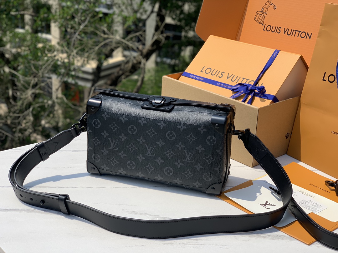 🌼m11744尺寸:29x17.5x10cm香港渠道订单！Lv 24新款Soul trunk男款横版黑色