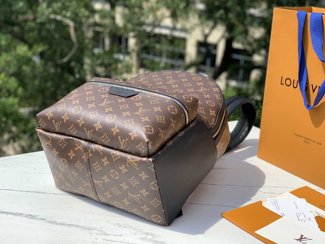 非市场普通货 进口皮料半钢五金m46684尺寸：29x38x20cmLV Discovery 小号老花双