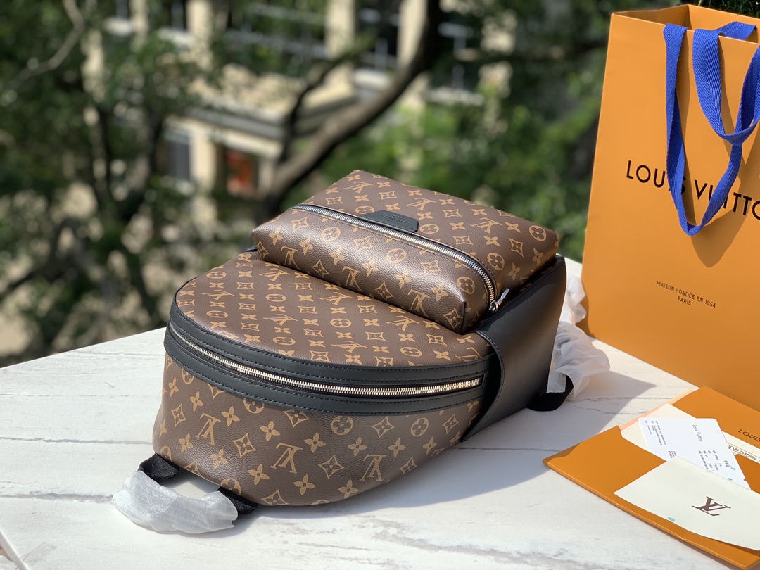 非市场普通货 进口皮料半钢五金m46684尺寸：29x38x20cmLV Discovery 小号老花双