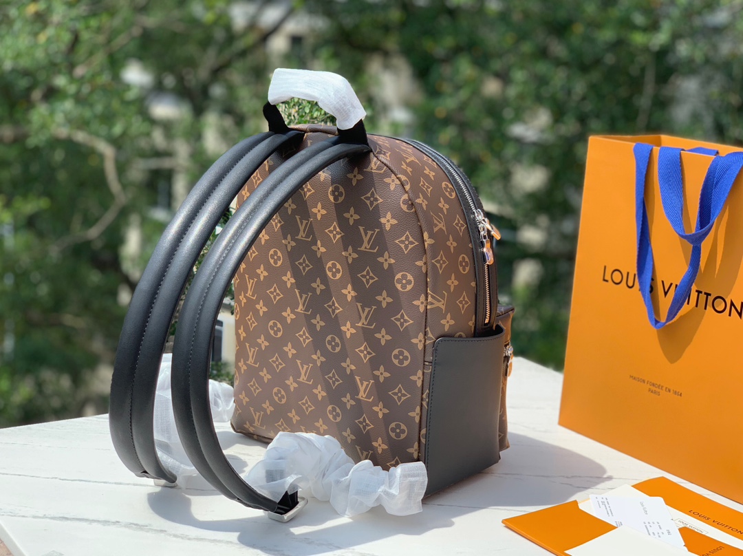 非市场普通货 进口皮料半钢五金m46684尺寸：29x38x20cmLV Discovery 小号老花双