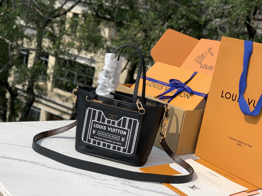 🌼 m12099尺寸：小号:16.5×11×26.5cm香港渠道出货，LV小号neverfull新品子母