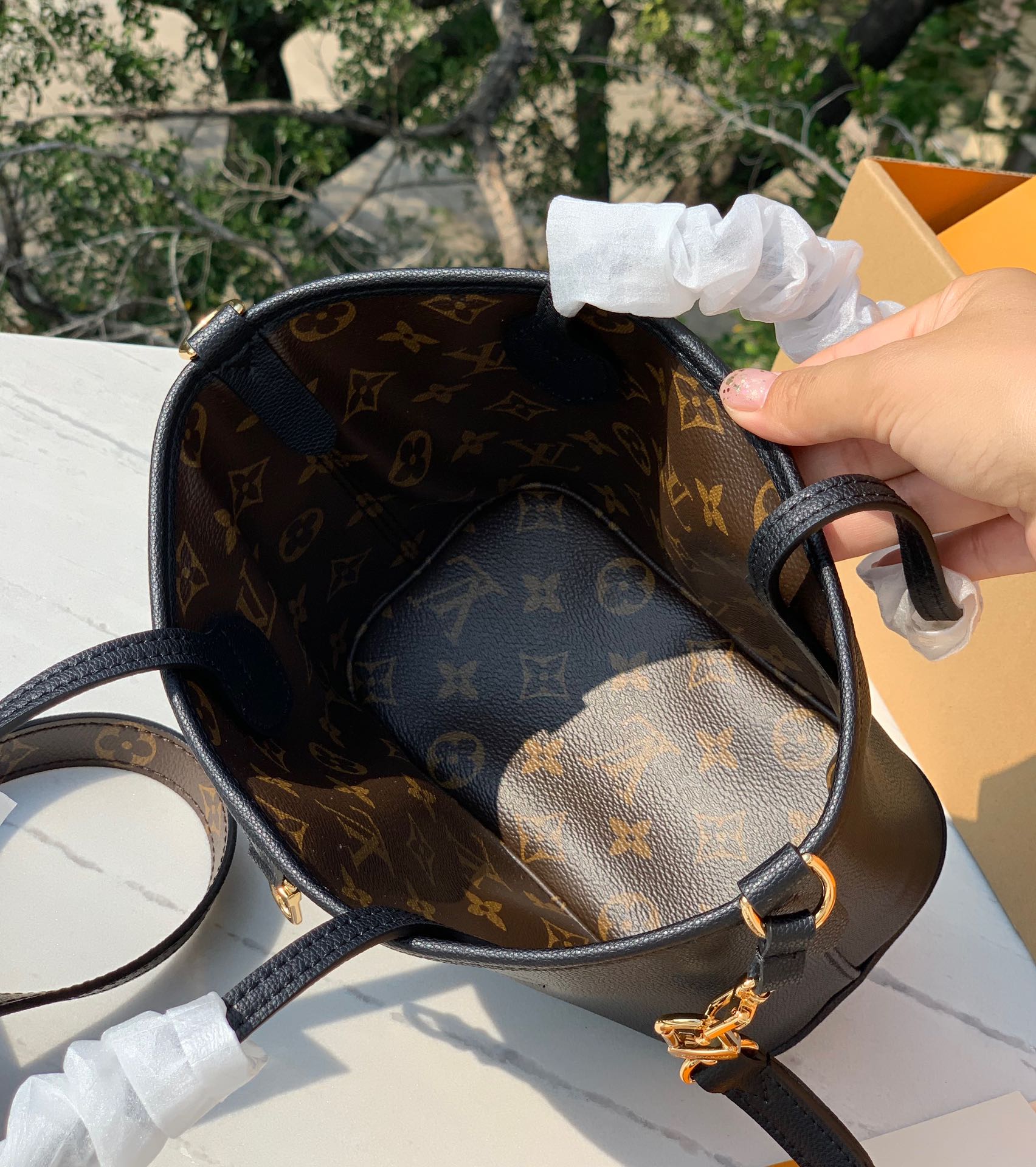 🌼 m12099尺寸：小号:16.5×11×26.5cm香港渠道出货，LV小号neverfull新品子母