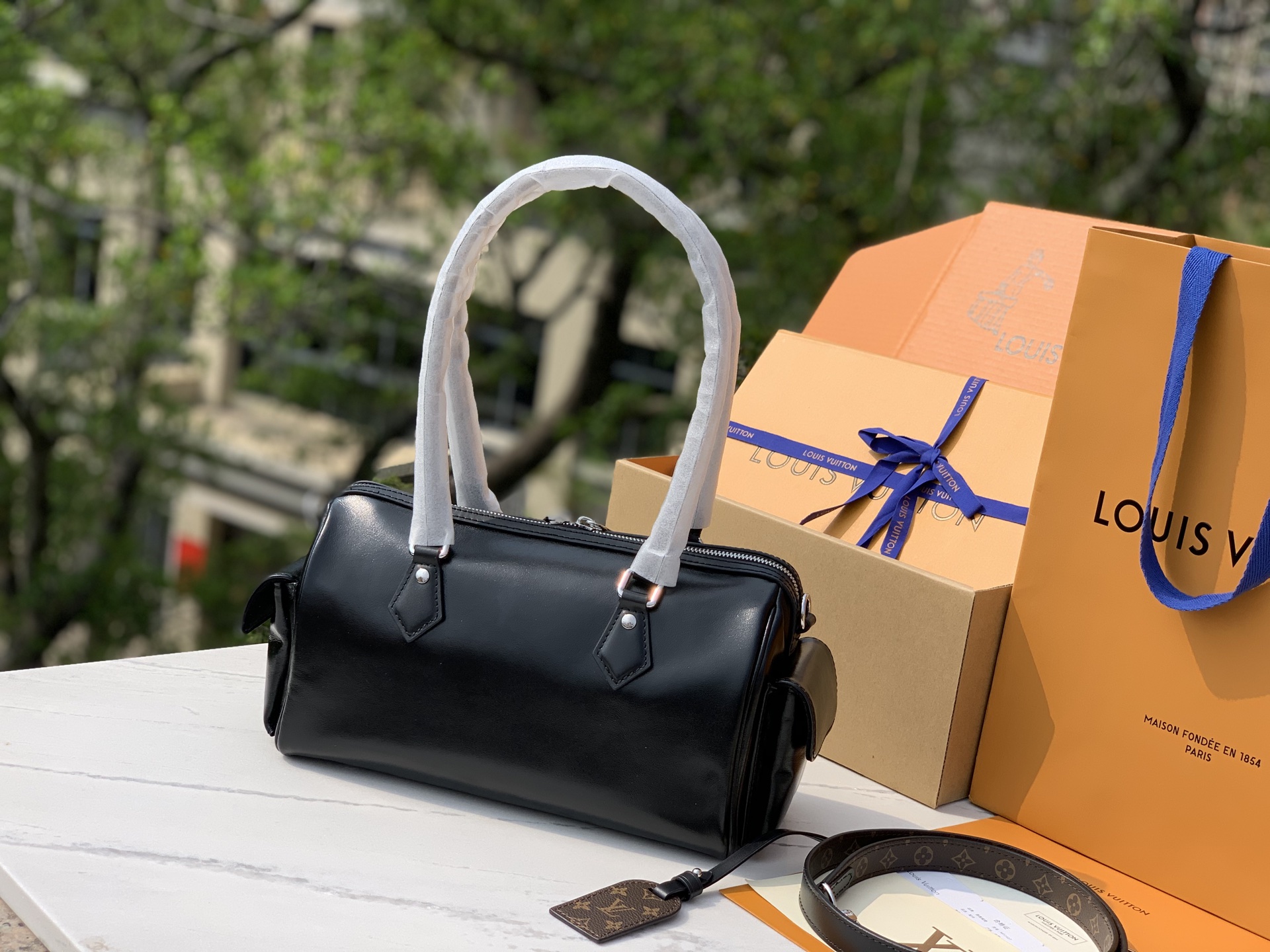 非市场普通货 进口皮料半钢五金 m12934尺寸：17×12×28cm香港渠道出品，LV新款speedy