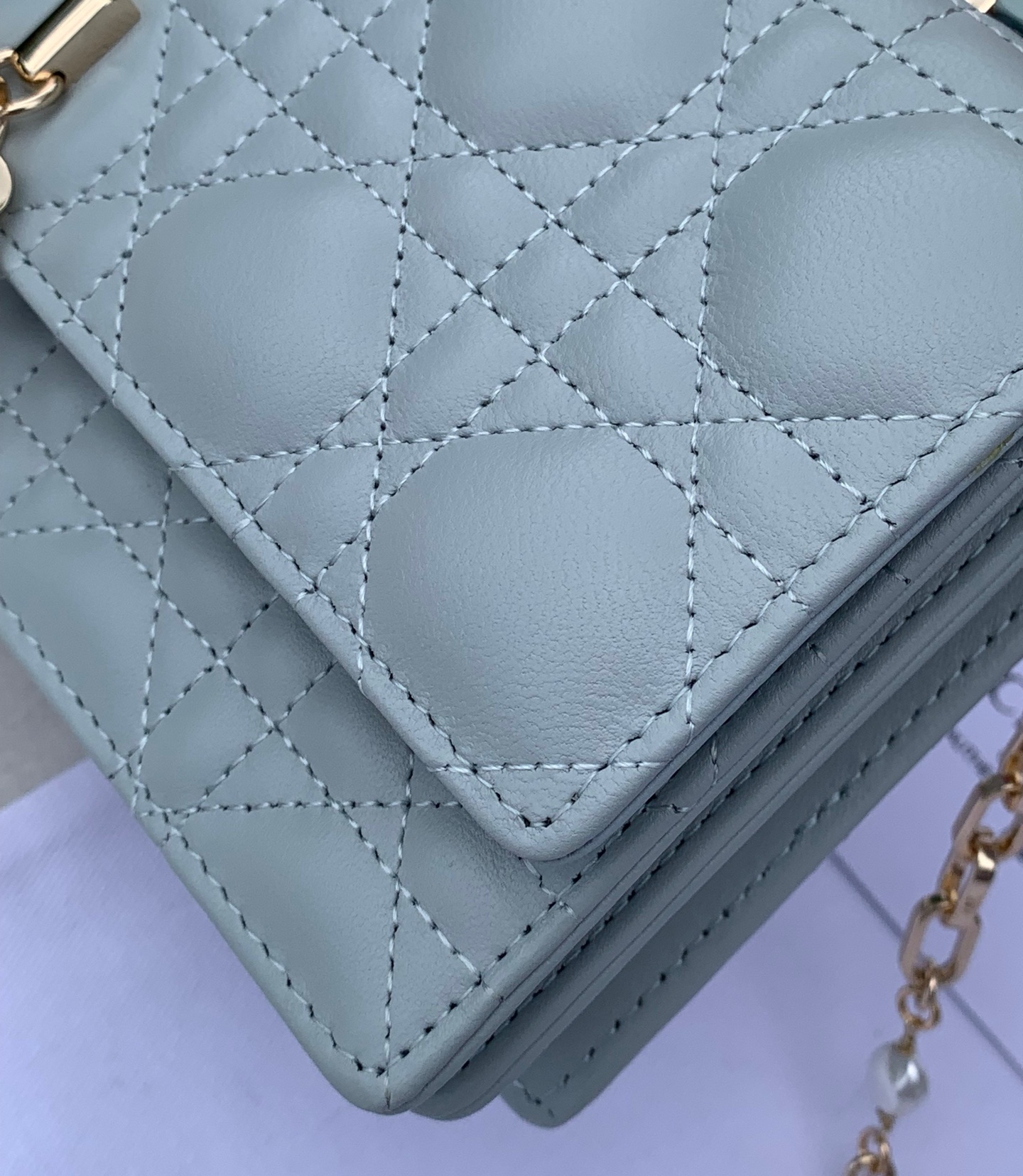 La piel de oveja Dior tiene un tacto extremadamente suave y delicado, un ligero brillo en la superficie y una textura l…