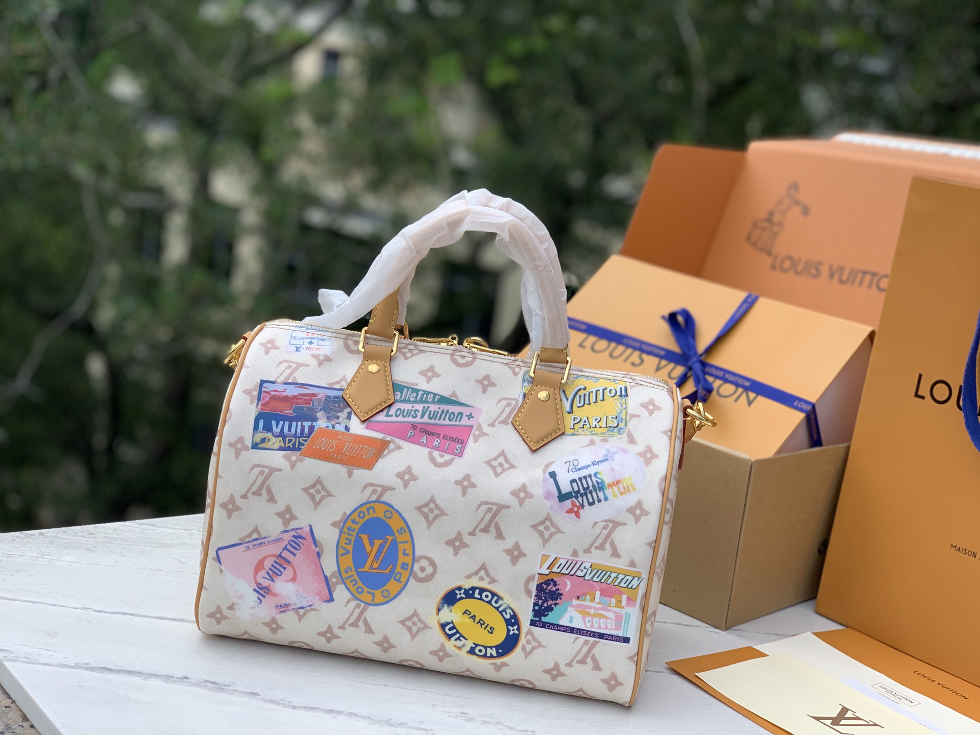 【原厂特惠】💰1100 m14587  尺寸：21×17×30cm
LV新款Speedy Soft 30枕头包，宛如时光使者，以复古笔触精心勾勒Monogram Dune元素，将经典韵味与现代时尚完美融合。飞机造型装饰灵动俏皮，拼贴效果标签充满艺术感，每一处细节都饱含着对经典设计的敬意。它的长款手柄设计极为贴心，肩背轻松舒适，日常出行时，其容量恰到好处，放置各类物品都妥妥当当，轻松满足你的生活所需！