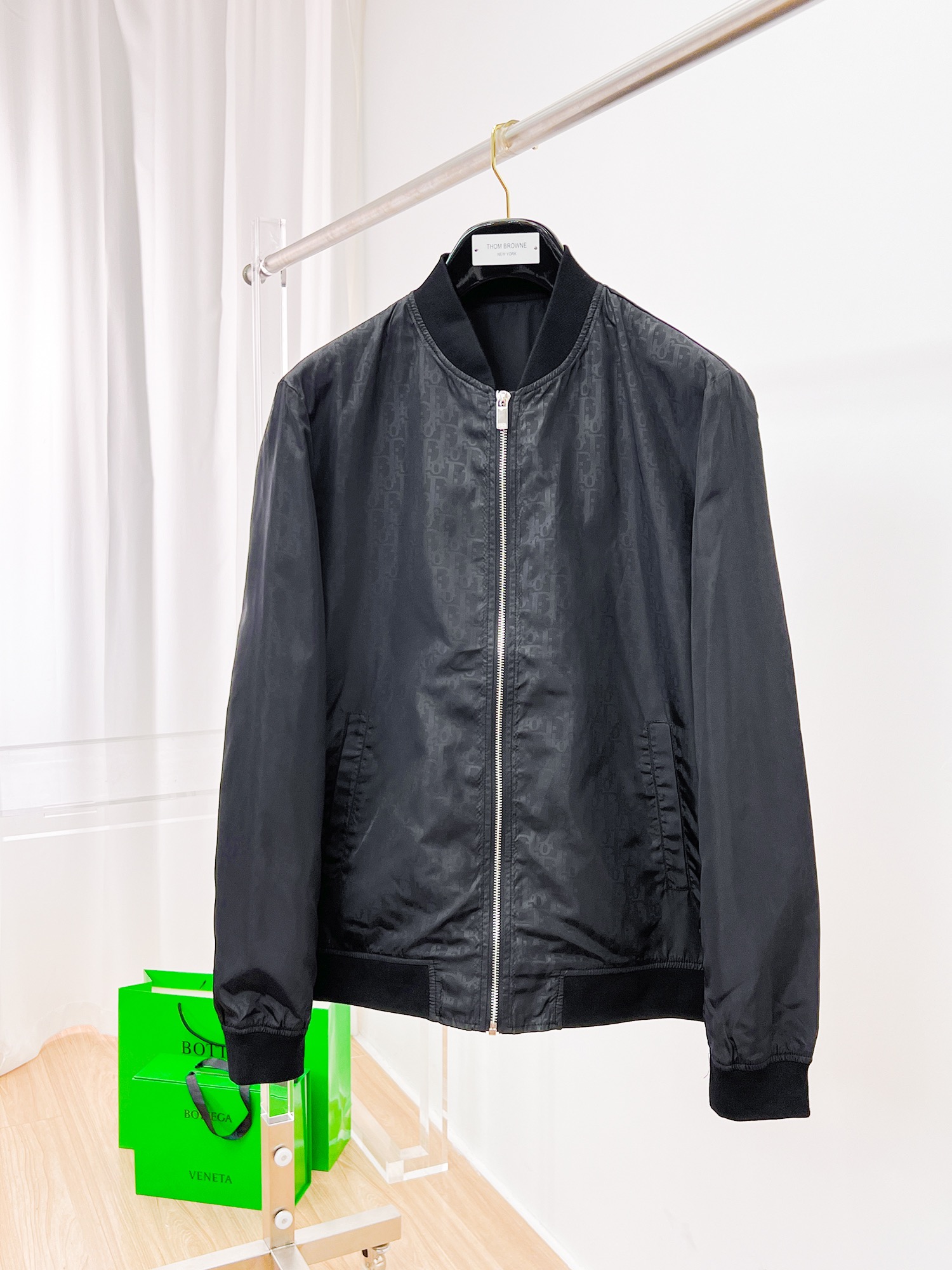 Dior 2025 Men's Fashionable Logo Jacket, Italian Fabric, Luxury Hardware