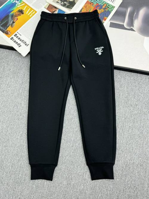 Prada Milano Logo Print Black Track Pants- Spring/Summer 2025 Collection 1 Prada Milano Logo Print Black Track Pants- Spring/Summer 2025 Collection