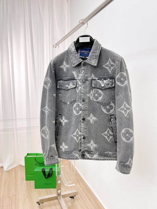 Louis Vuitton Denim Jacket with Monogram, Luxury Designer Style 1 Louis Vuitton Denim Jacket with Monogram, Luxury Designer Style