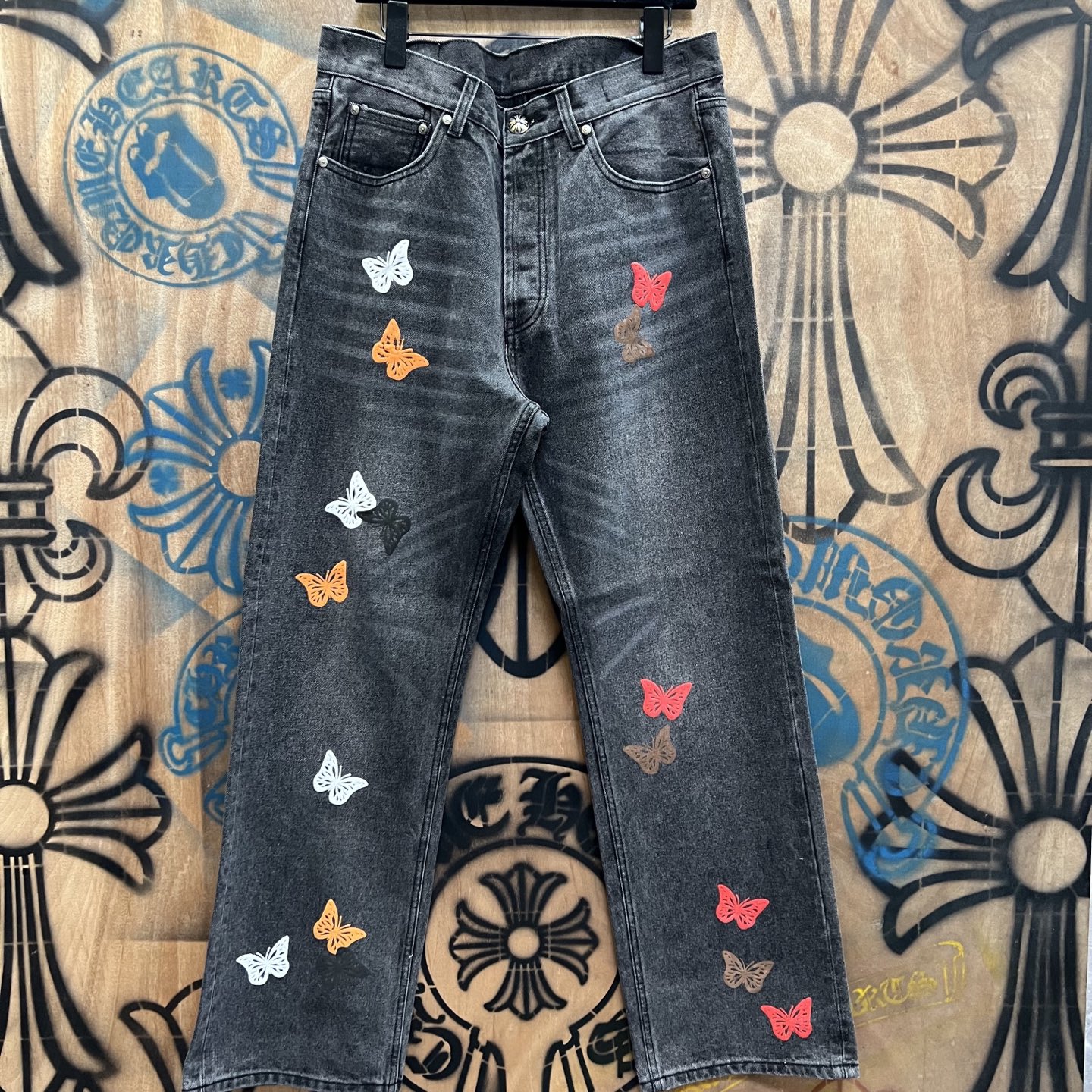 Chrome Hearts Limited Edition Butterfly Denim Jeans