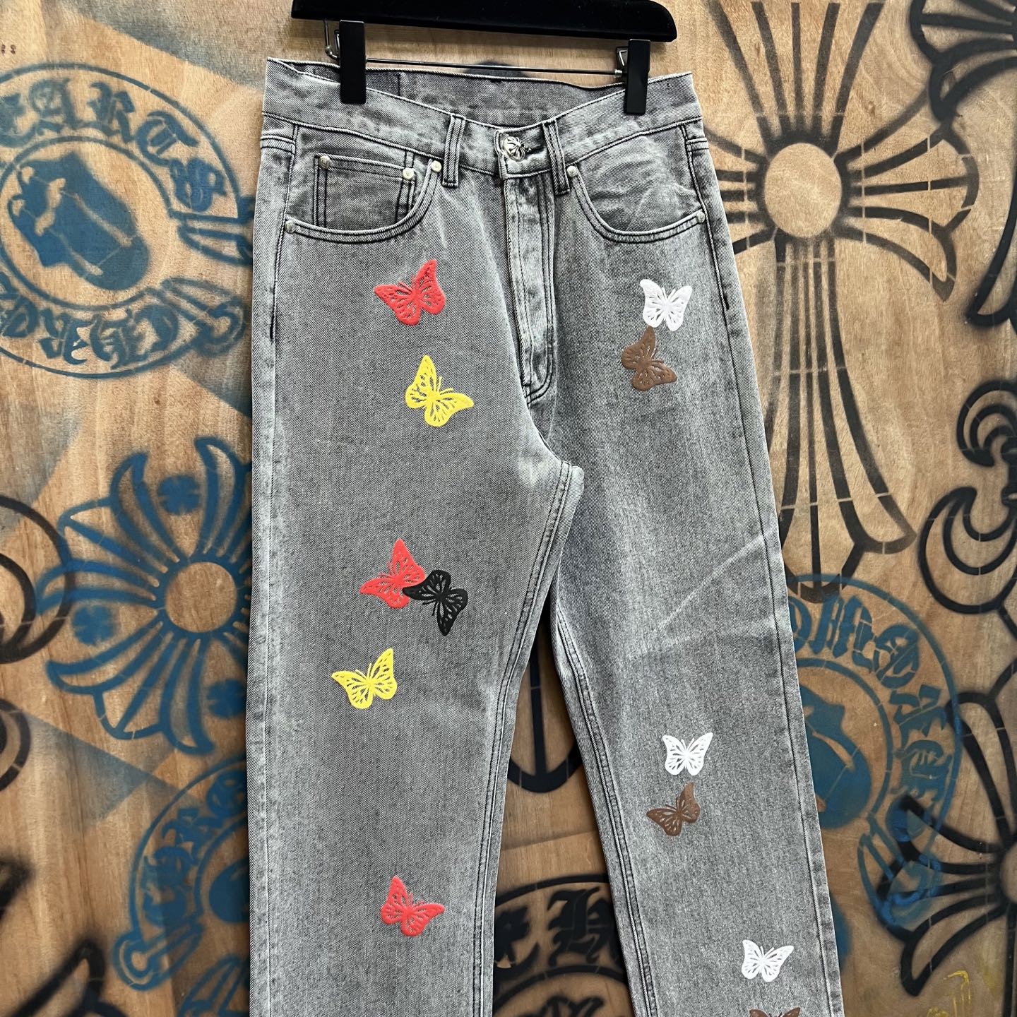 Chrome Hearts Limited Edition Butterfly Denim Jeans Vintage Levi's Remake 4 i1751637018207 8554 0 2