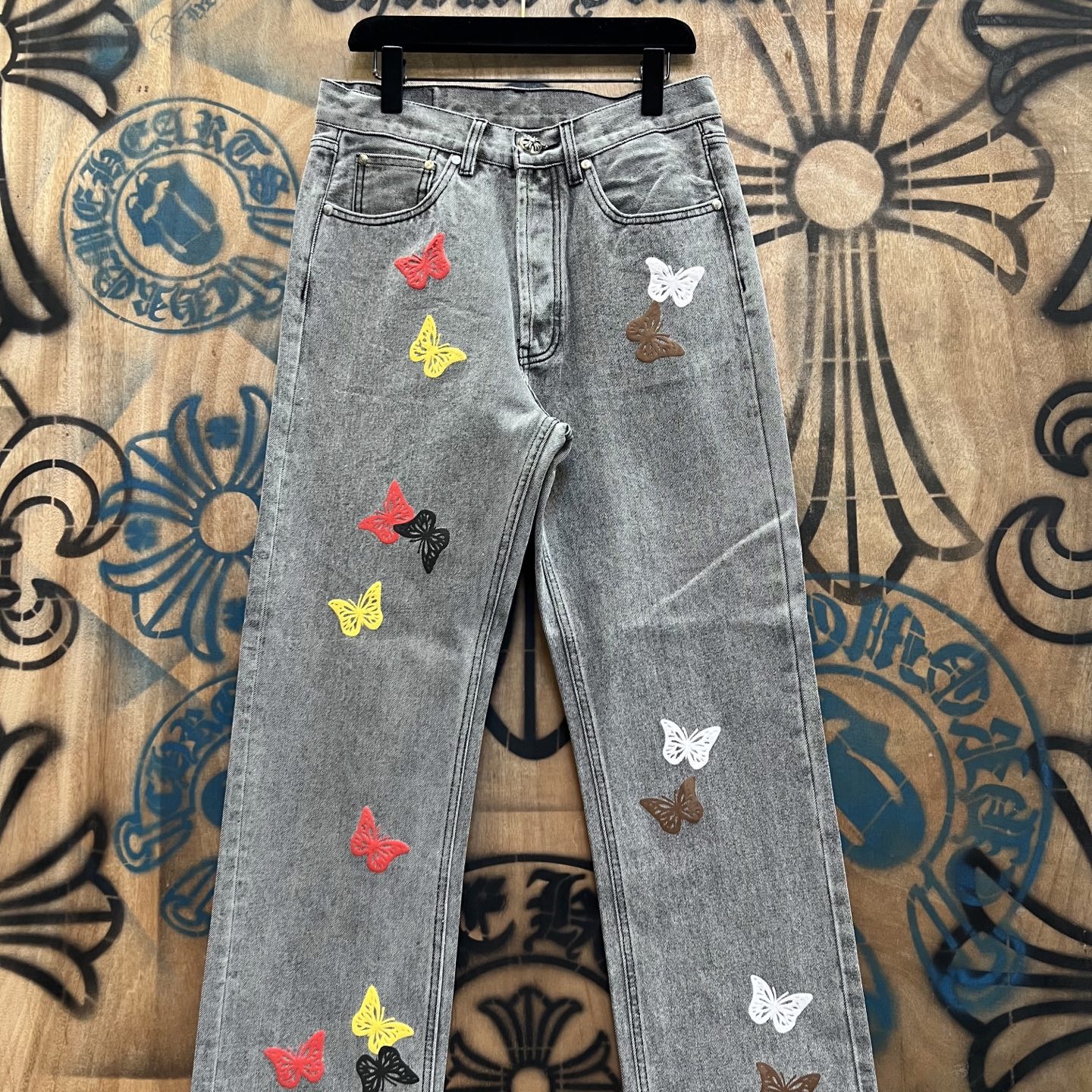 Chrome Hearts Limited Edition Butterfly Denim Jeans Vintage Levi's Remake 3 i1751637018740 384 0 1
