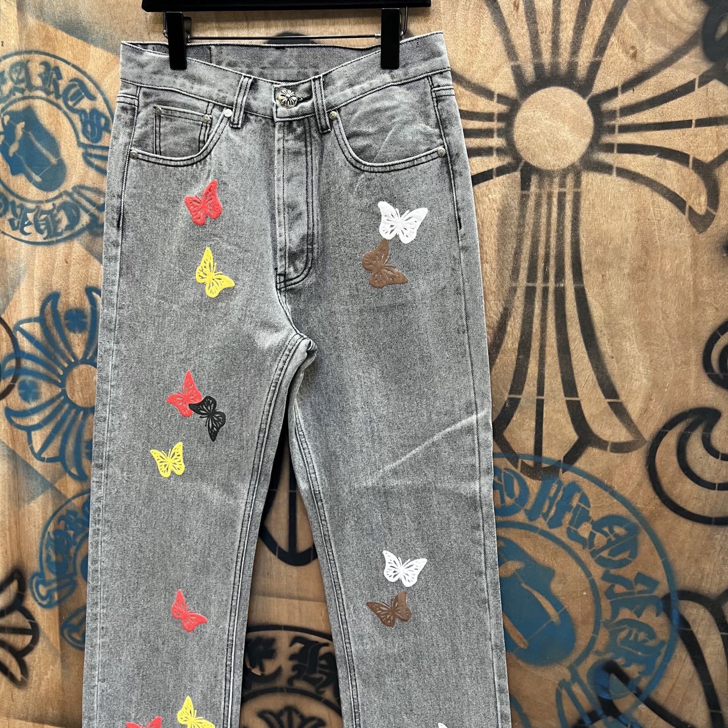 Chrome Hearts Limited Edition Butterfly Denim Jeans Vintage Levi's Remake 5 i1751637019875 8179 0 3