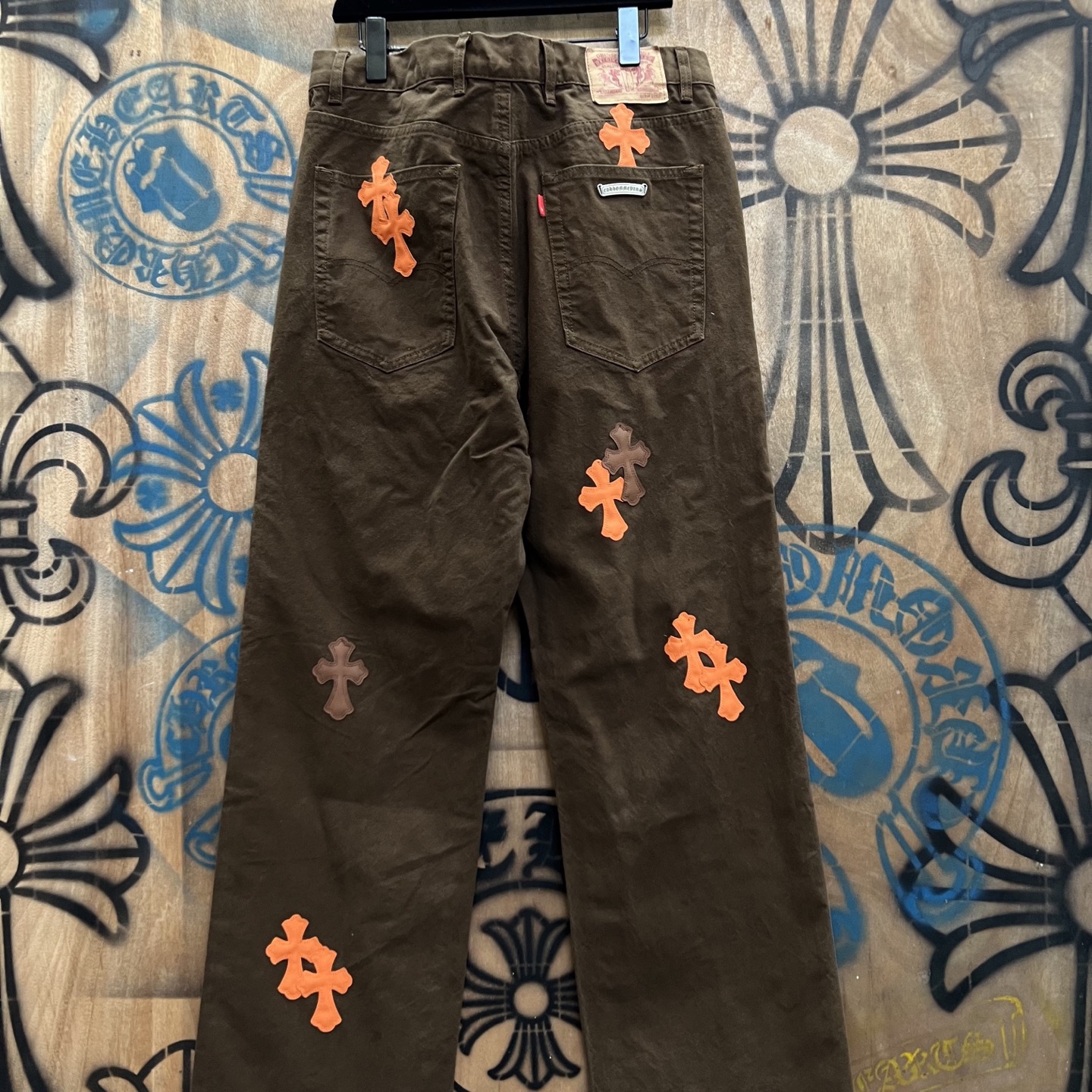 Chrome Hearts Limited Edition City Brown Denim Pants With Crosses 9 i1753102011506 3268 0 7