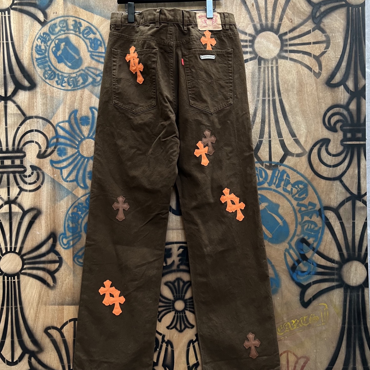 Chrome Hearts Limited Edition City Brown Denim Pants With Crosses 8 i1753102011571 4434 0 6
