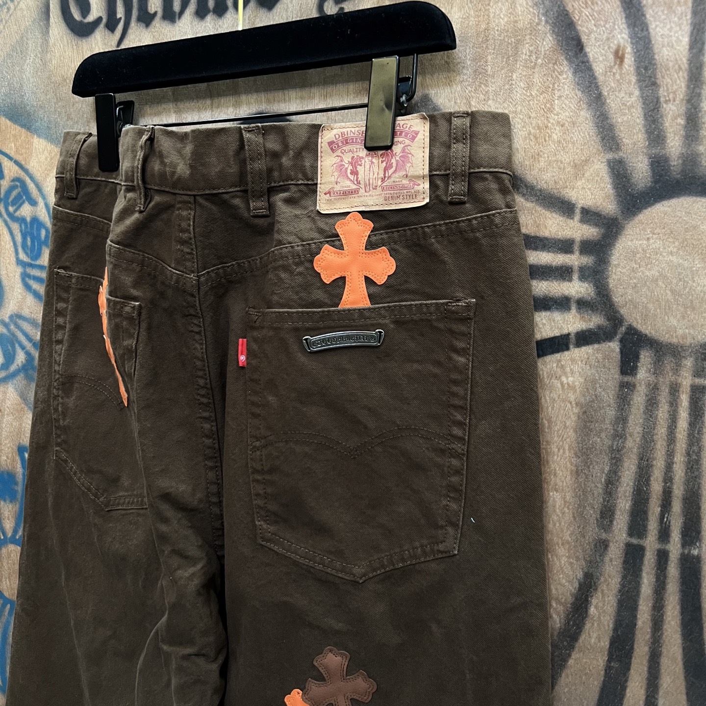 Chrome Hearts Limited Edition City Brown Denim Pants With Crosses 10 i1753102011580 9542 0 8