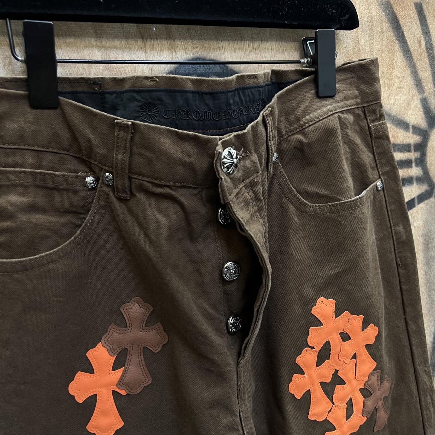 Chrome Hearts Limited Edition City Brown Denim Pants With Crosses 7 i1753102011609 7049 0 5