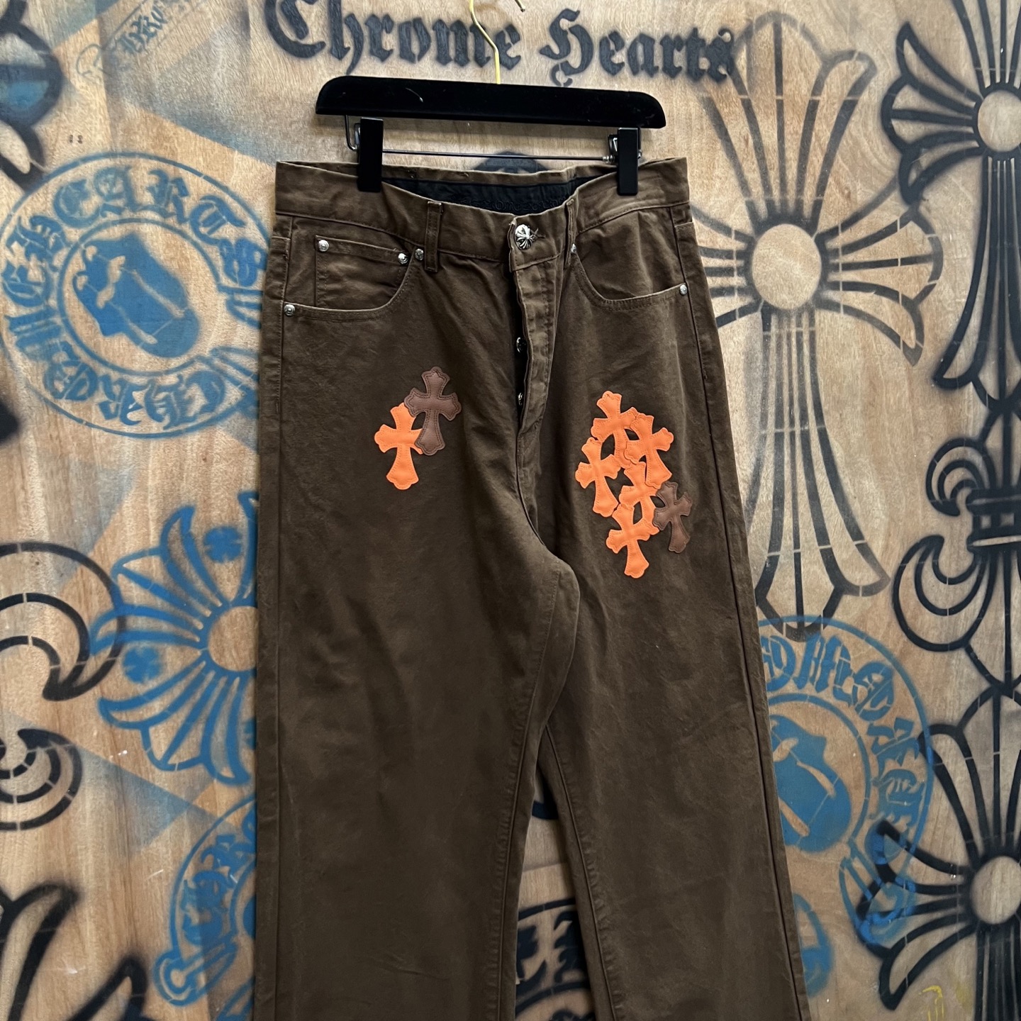 Chrome Hearts Limited Edition City Brown Denim Pants With Crosses 5 i1753102012837 2612 0 3