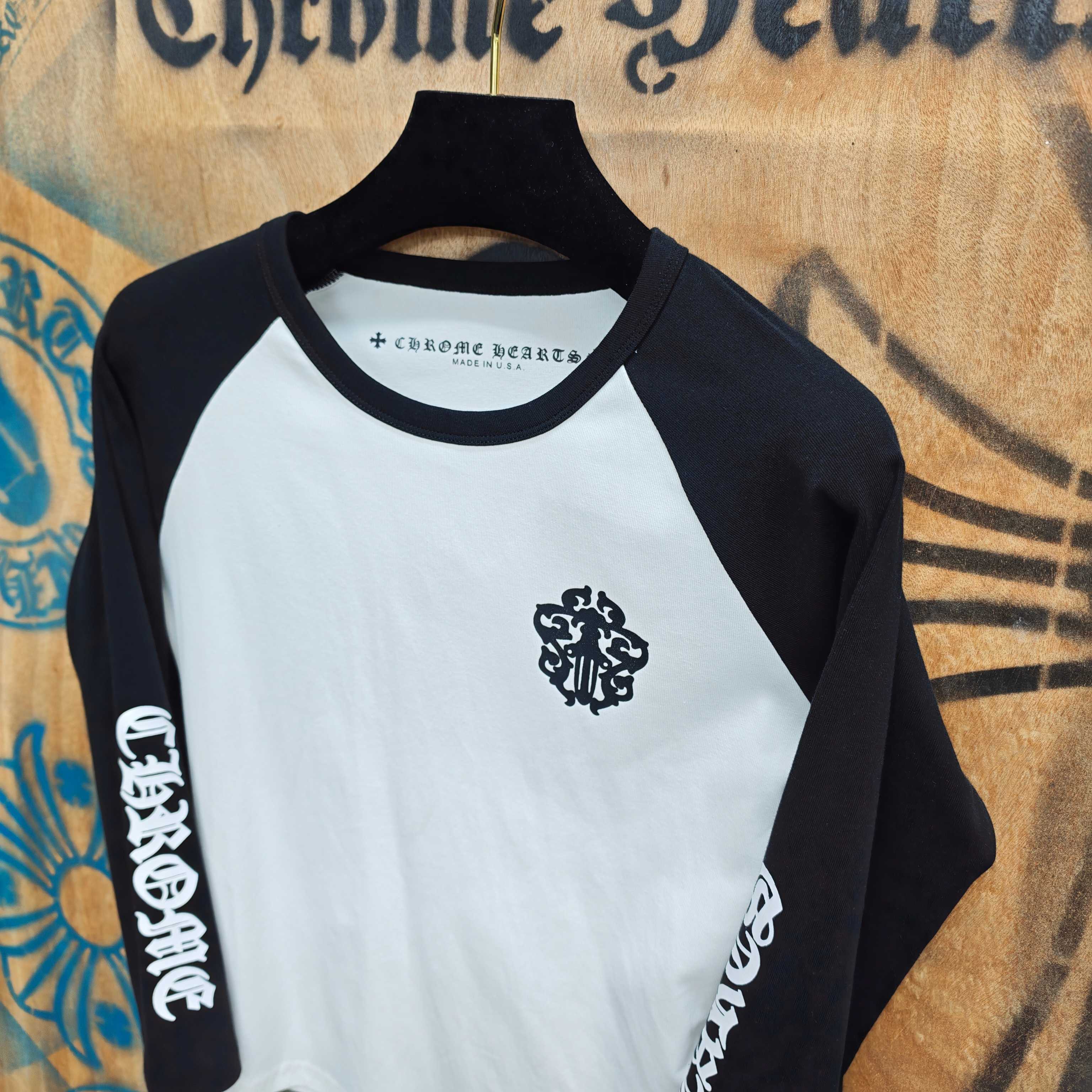 Chrome Hearts Chrome Hearts CH 克罗心重工白色镀银立体印花黑色立体印花短袖