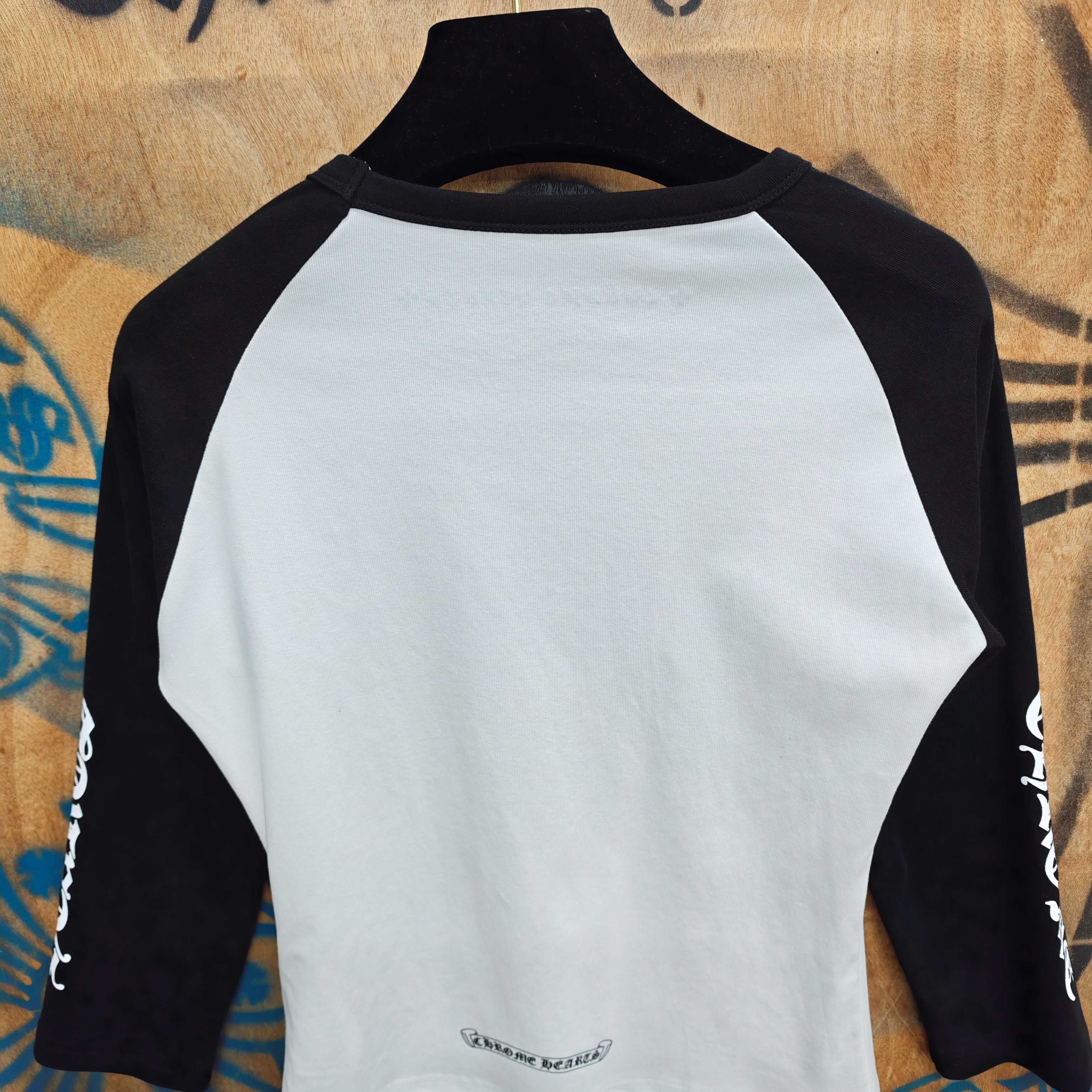 Chrome Hearts Chrome Hearts CH 克罗心重工白色镀银立体印花黑色立体印花短袖