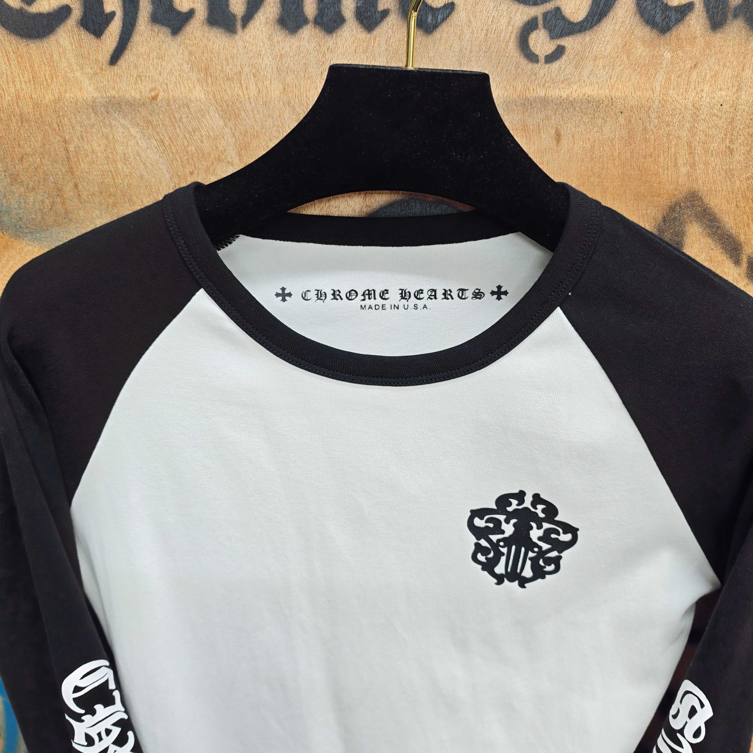 Chrome Hearts Chrome Hearts CH 克罗心重工白色镀银立体印花黑色立体印花短袖