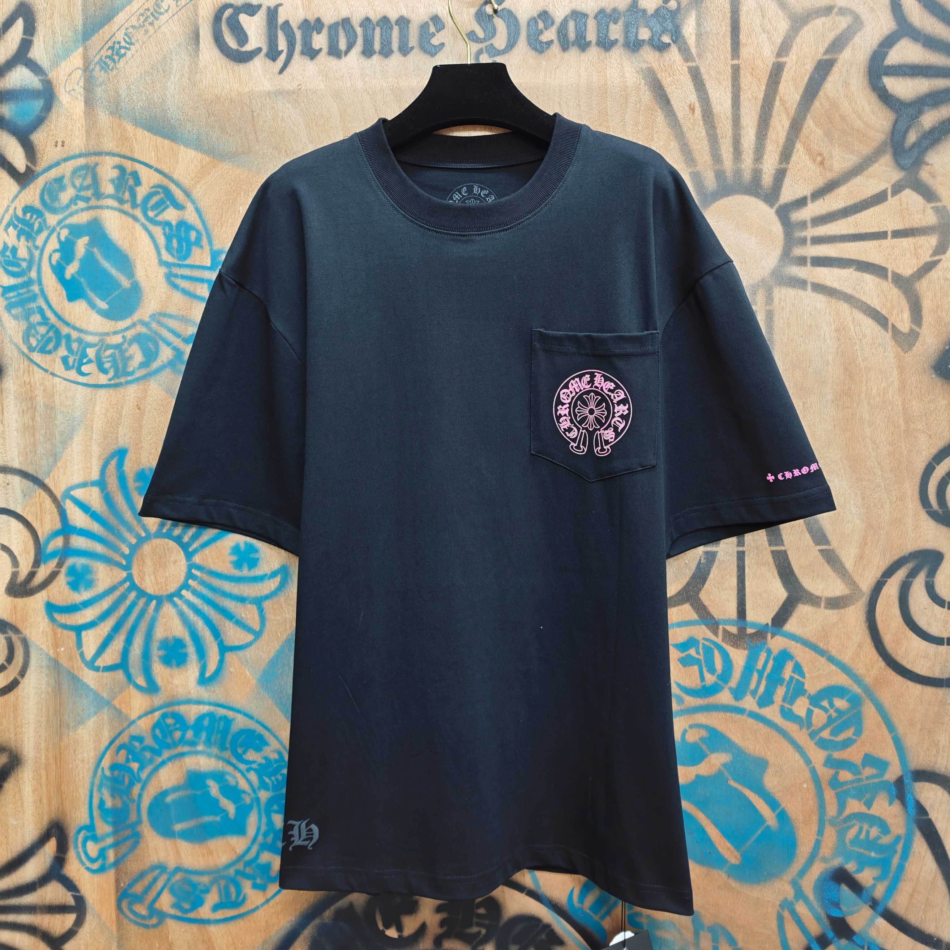 Chrome Hearts Chrome Hearts CH 克罗心重工白色镀银立体印花黑色立体印花长袖 重工洗水