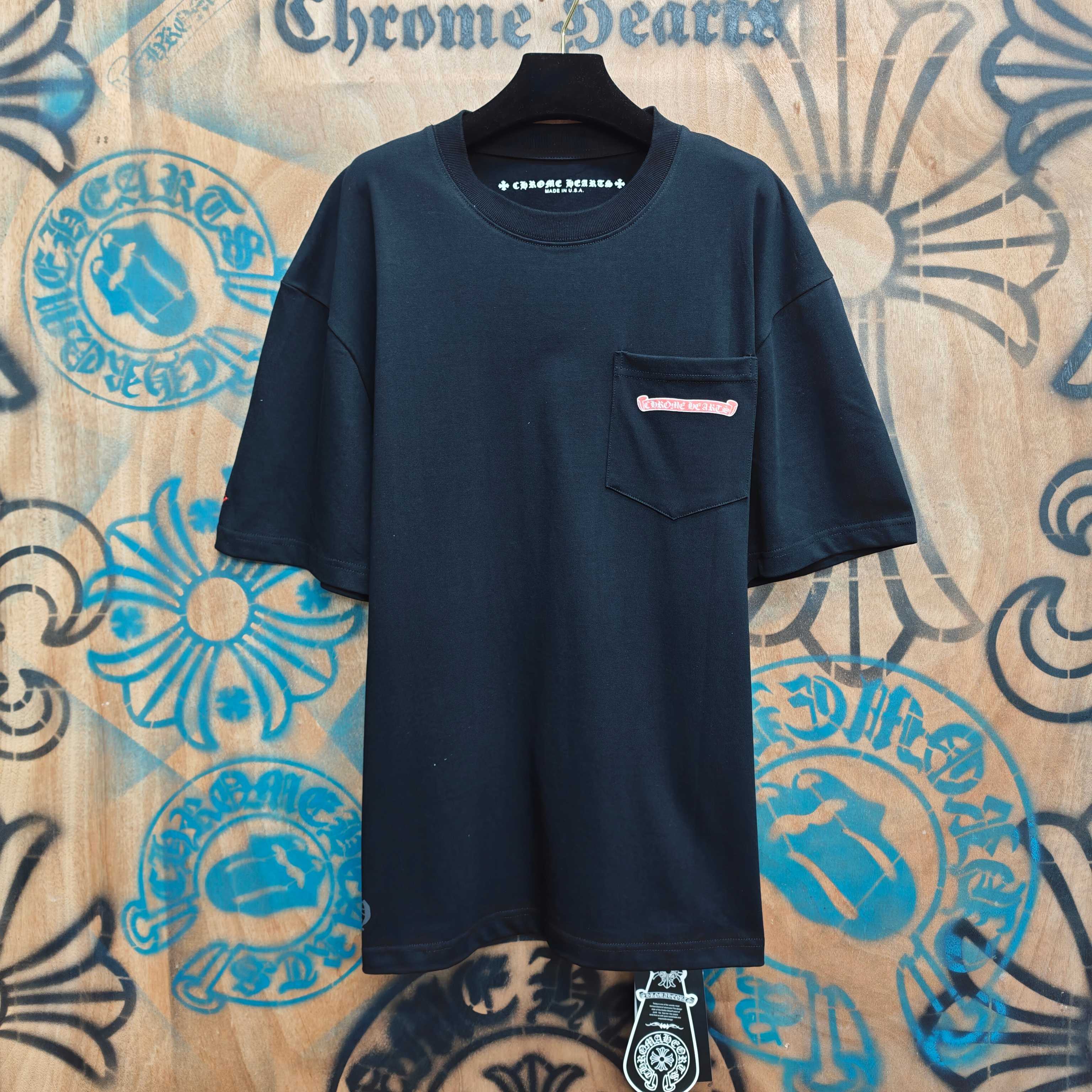 Chrome Hearts Chrome Hearts CH 克罗心重工白色镀银立体印花黑色立体印花长袖 重工洗水