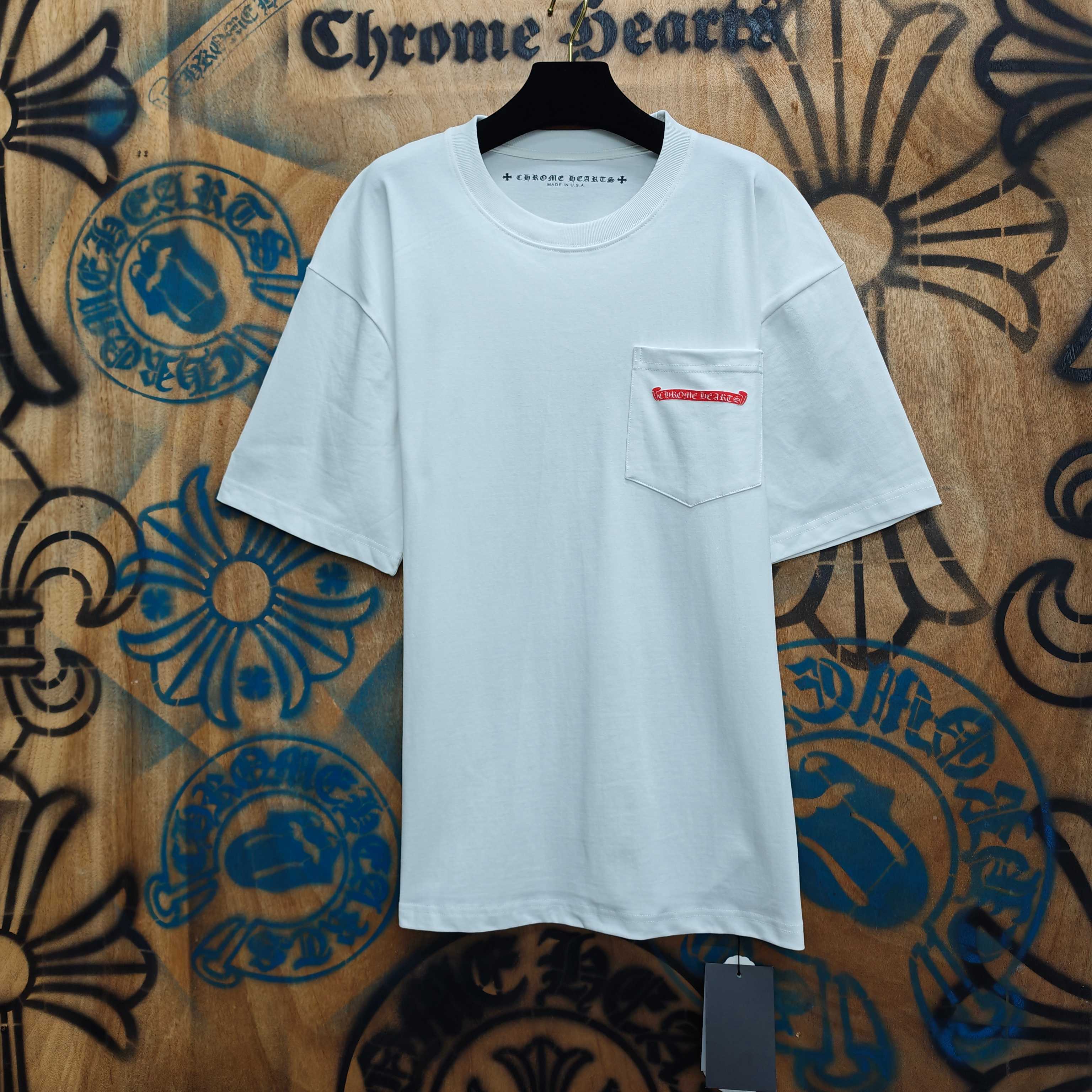 Chrome Hearts Chrome Hearts CH 克罗心重工白色镀银立体印花黑色立体印花长袖 重工洗水