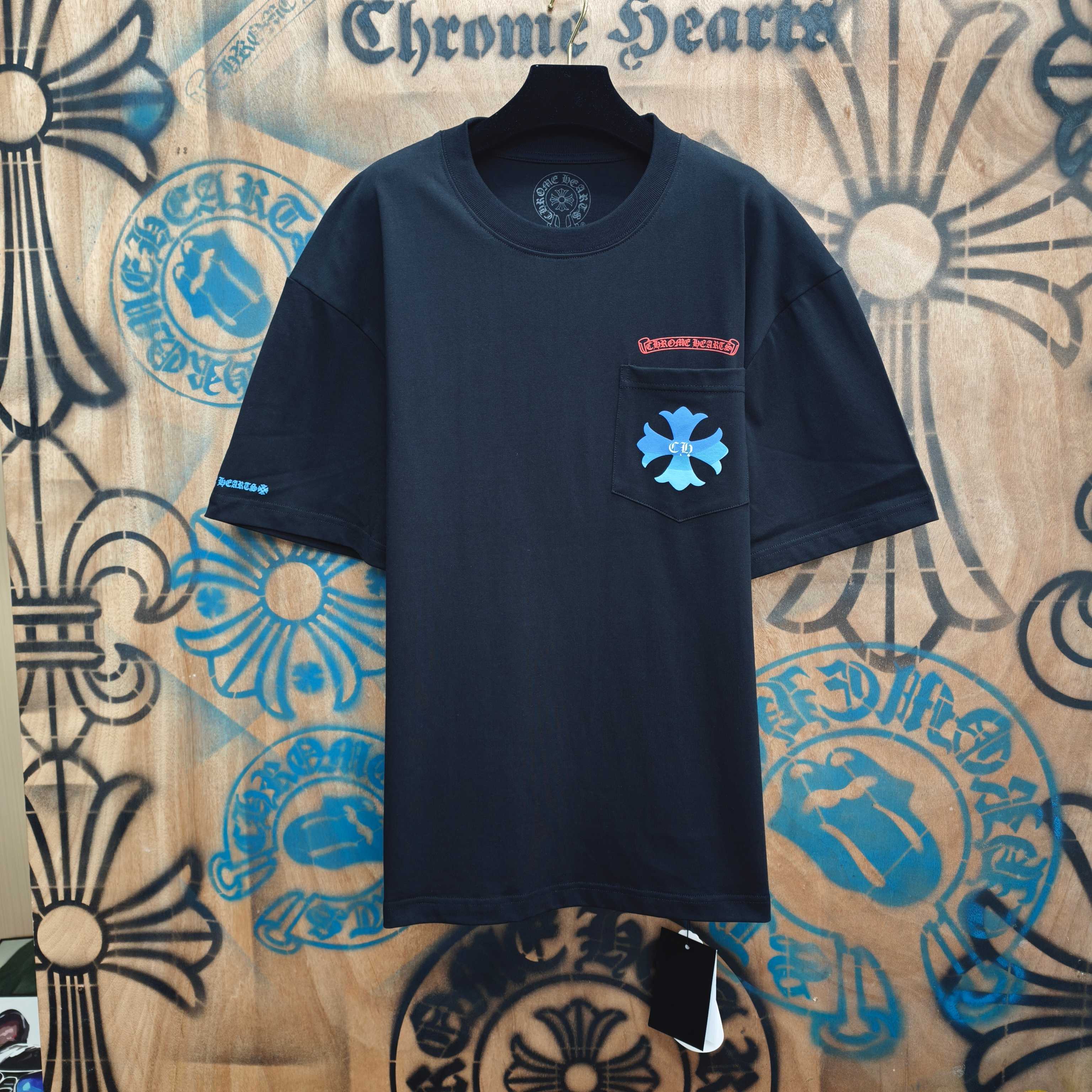 Chrome Hearts Chrome Hearts CH 克罗心重工白色镀银立体印花黑色立体绣花长袖 重工洗水