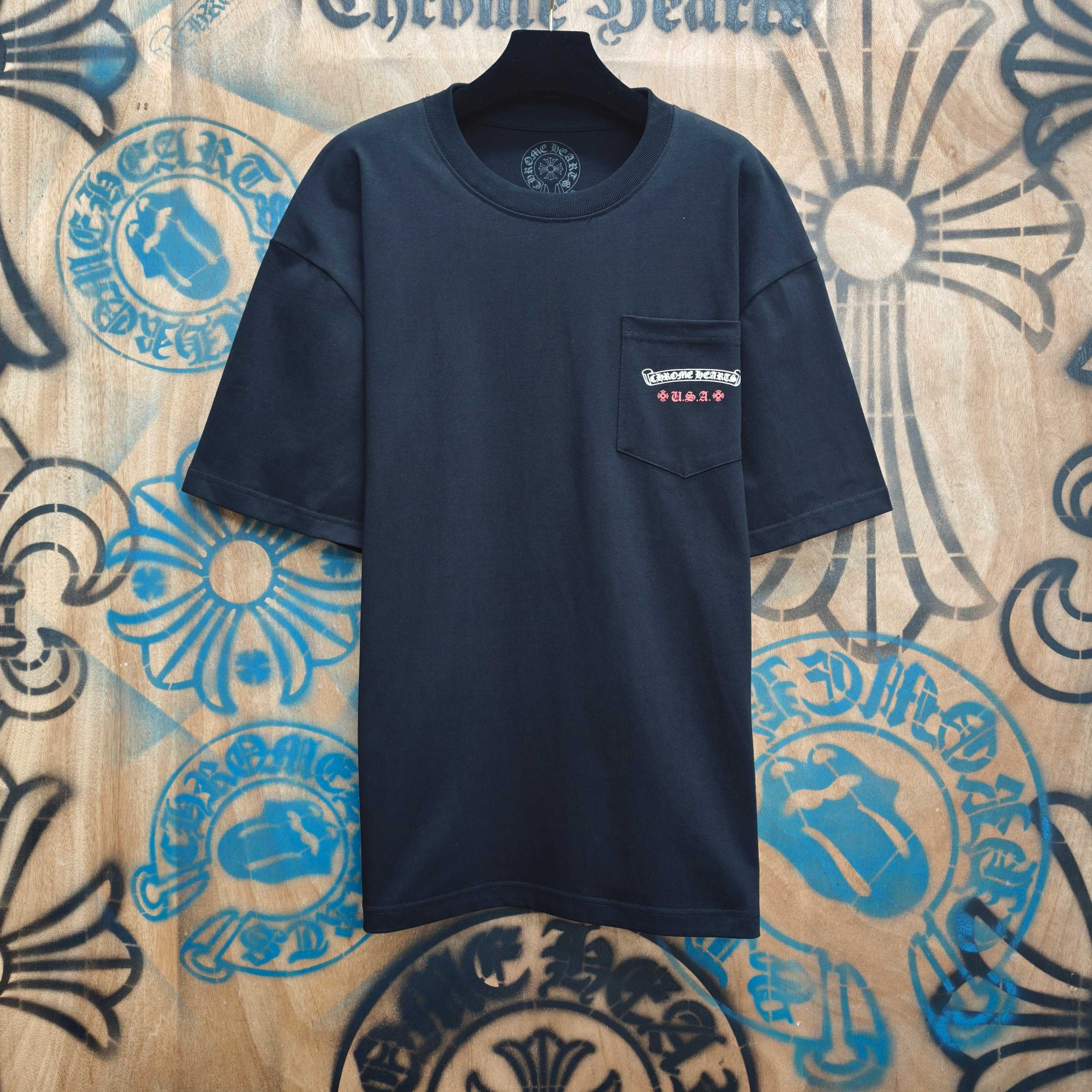 Chrome Hearts Chrome Hearts CH 克罗心重工白色镀银立体印花黑色立体绣花长袖 重工洗水