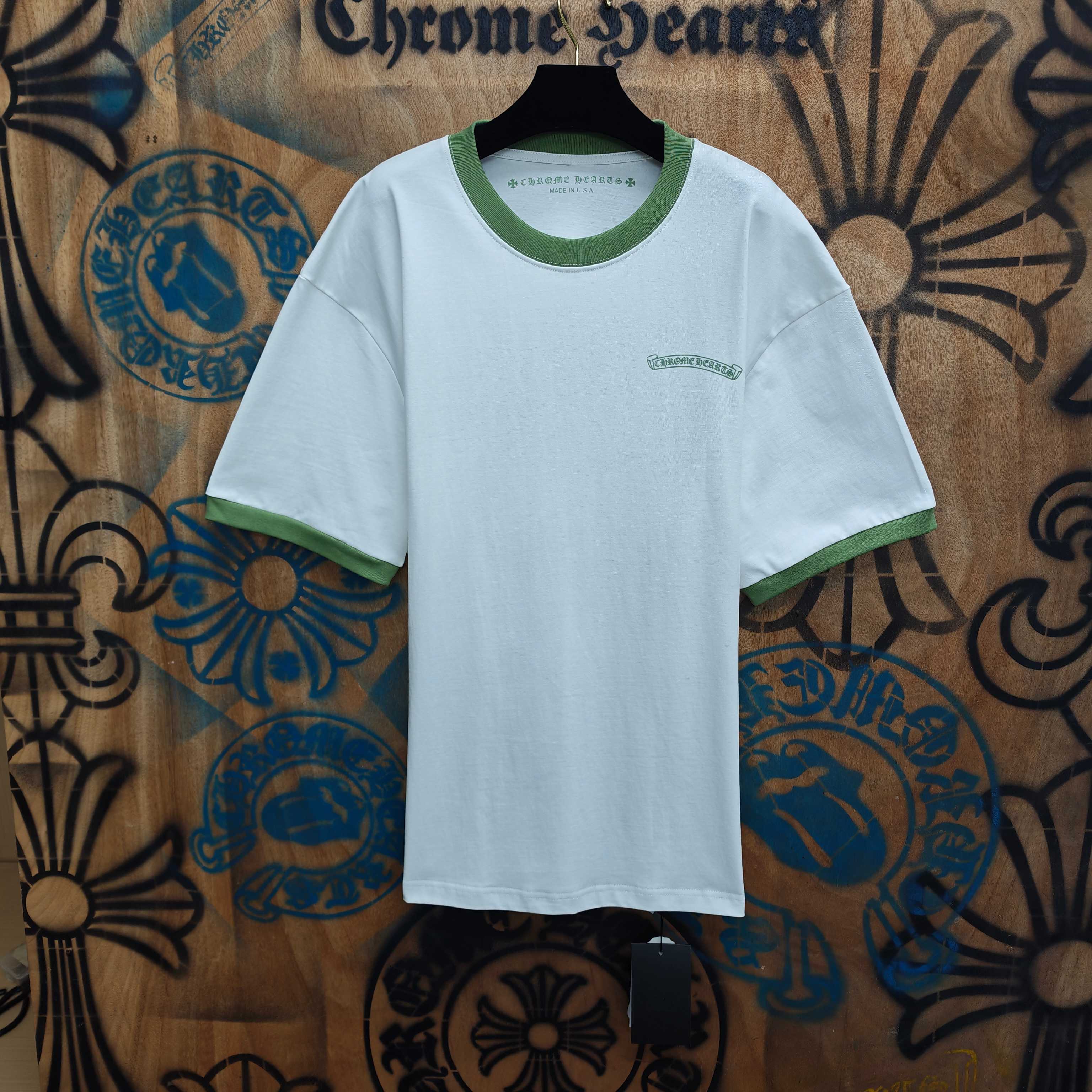 Chrome Hearts Chrome Hearts CH 克罗心重工白色镀银立体绣花白色立体 重工洗水