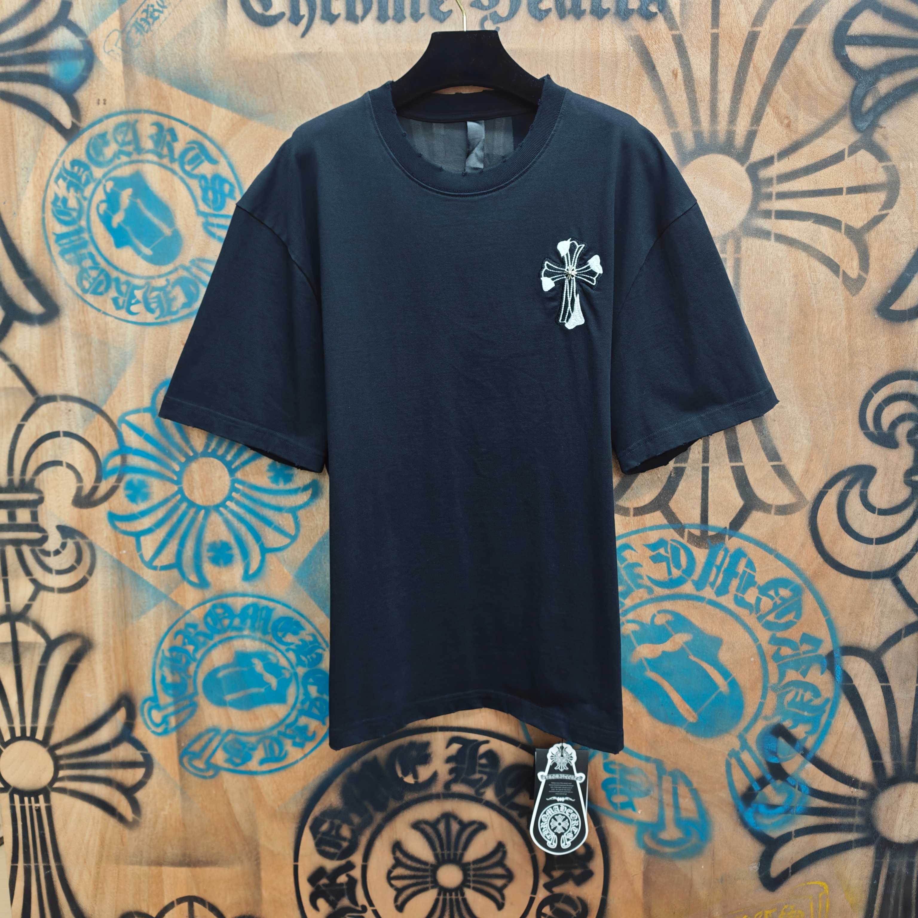 Chrome Hearts Chrome Hearts CH 克罗心重工白色镀银立体绣花白色立体 重工洗水