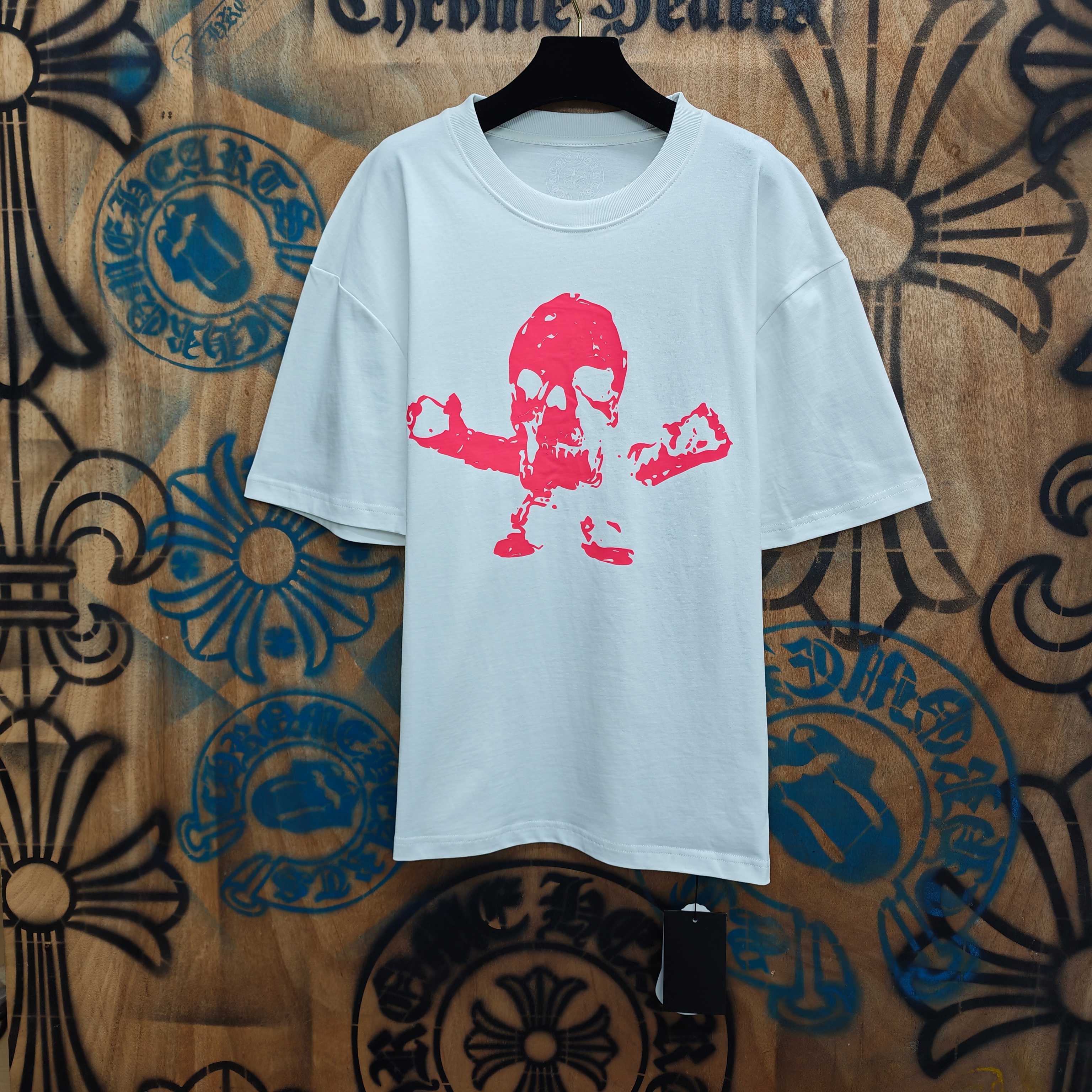Chrome Hearts Chrome Hearts CH 克罗心重工白色镀银立体绣花白色立体 重工洗水