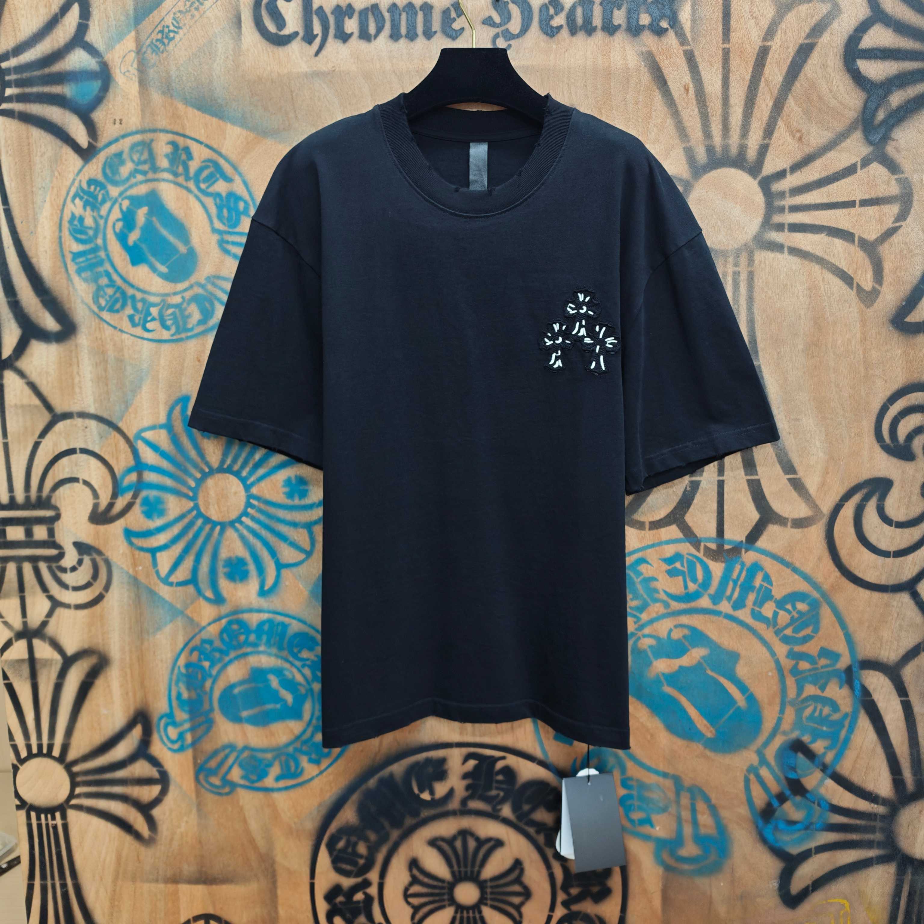Chrome Hearts Chrome Hearts CH 克罗心重工白色镀银立体绣花白色立体 重工洗水
