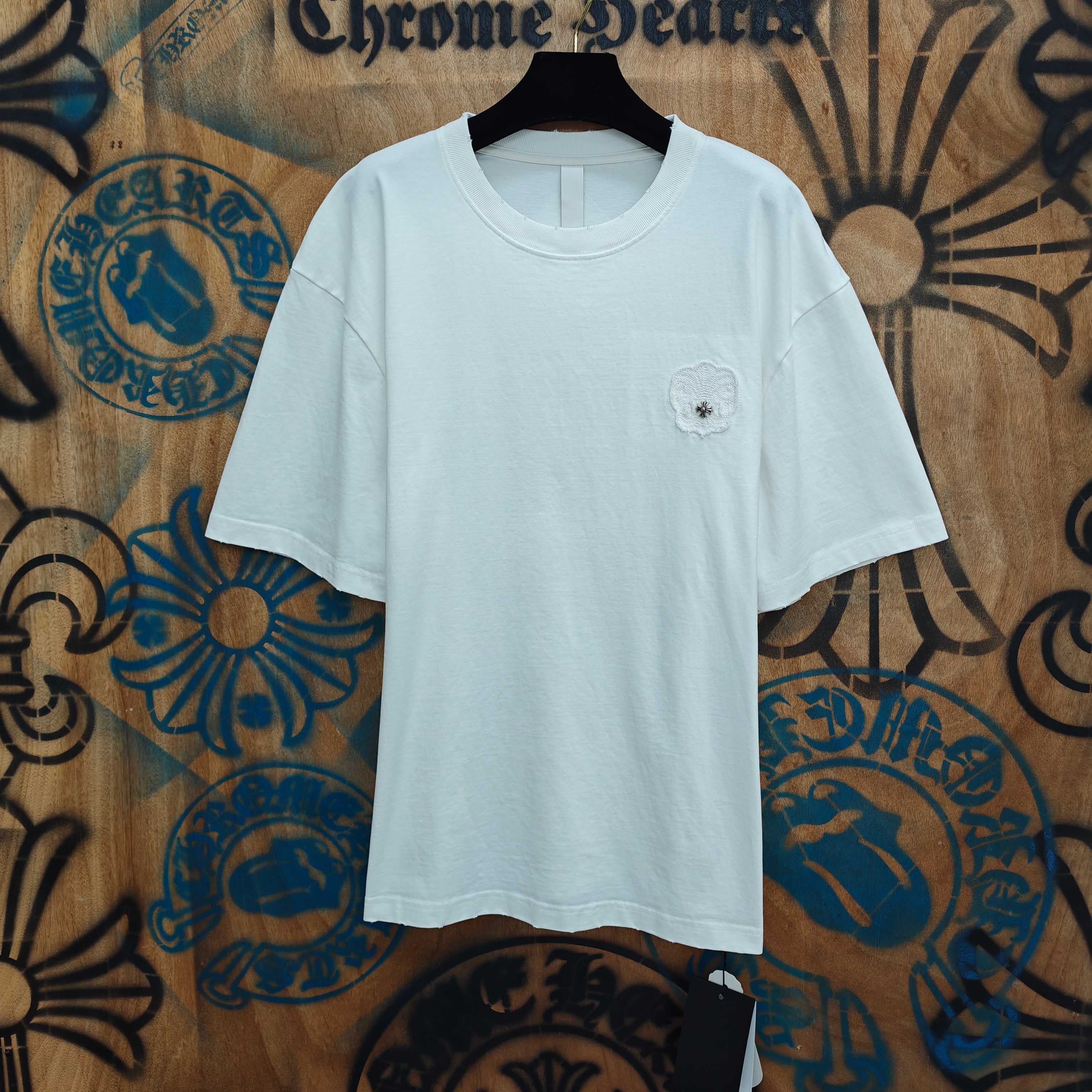 Chrome Hearts Chrome Hearts CH 克罗心重工白色镀银立体绣花白色立体 重工洗水