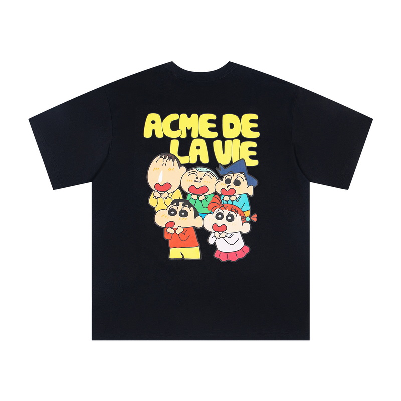 “ADRV Korean Tide Card 25ss New Crayons Short Sleeves – Black, Loose Fit” - 图片 2