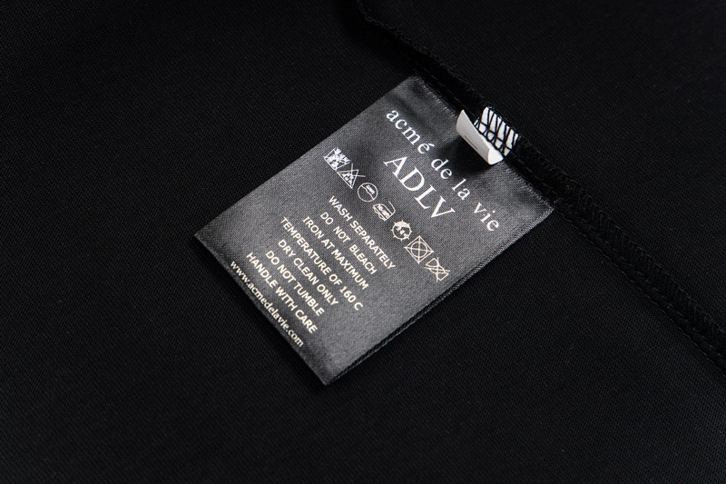 “ADRV Korean Tide Card 25ss New Crayons Short Sleeves – Black, Loose Fit” - 图片 8
