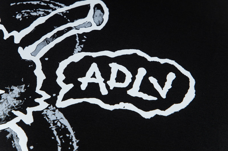 ADRV Korean Tide Rabbit Letter Shorts 280g Pure Tampons Black White J-X 1020# - 图片 5