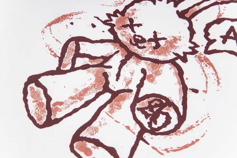 “ADRV Korean Tide Rabbit Letter Shorts, 280g Pure Tampons, Black/White, Code 1” - 图片 3