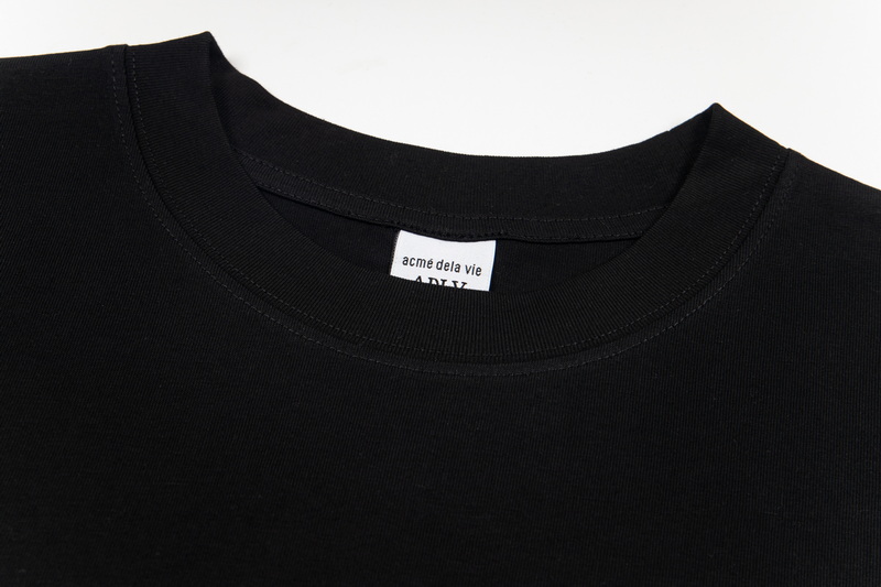 “Korean Tide Graffiti Script T-shirt, 280g Pure Tampons, Black/White, Code 12” - 图片 3