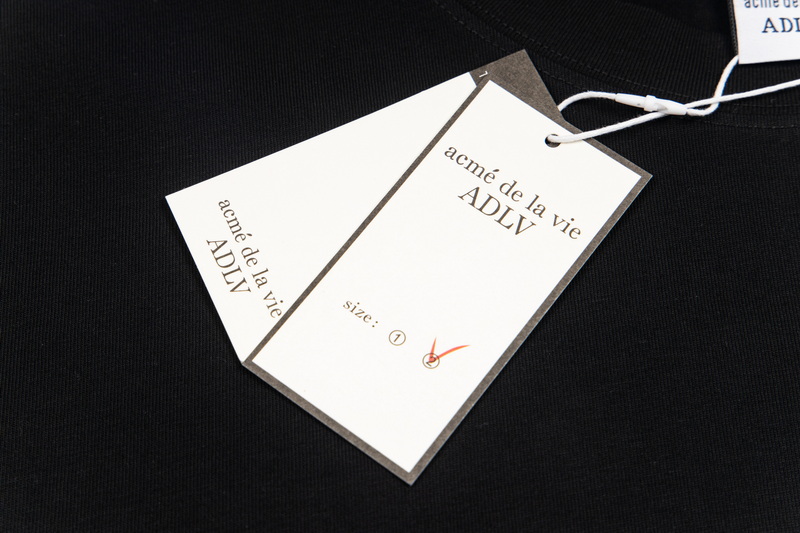 “Korean Tide Graffiti Script T-shirt, 280g Pure Tampons, Black/White, Code 12” - 图片 7